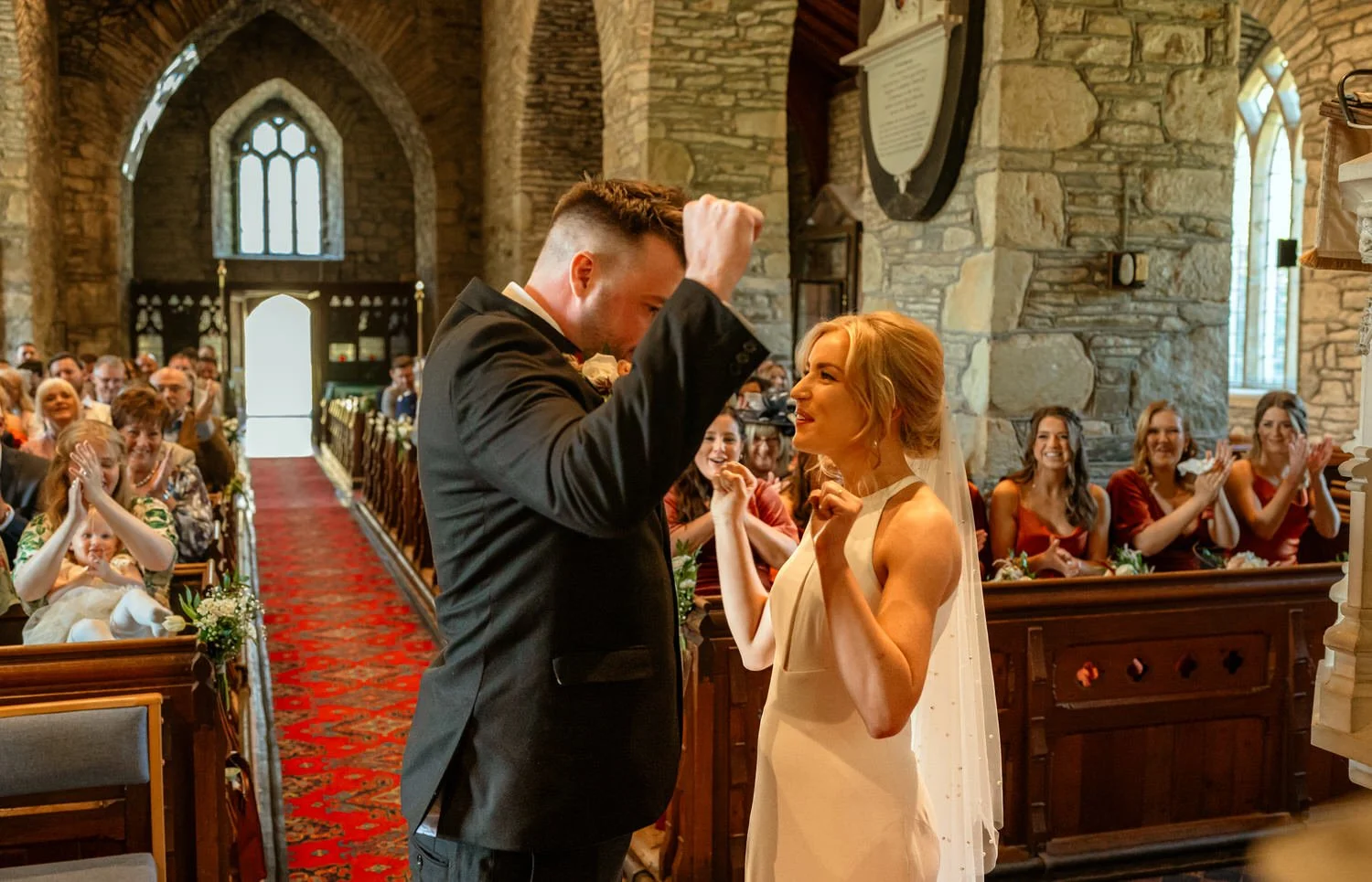 couple celebrating marriage