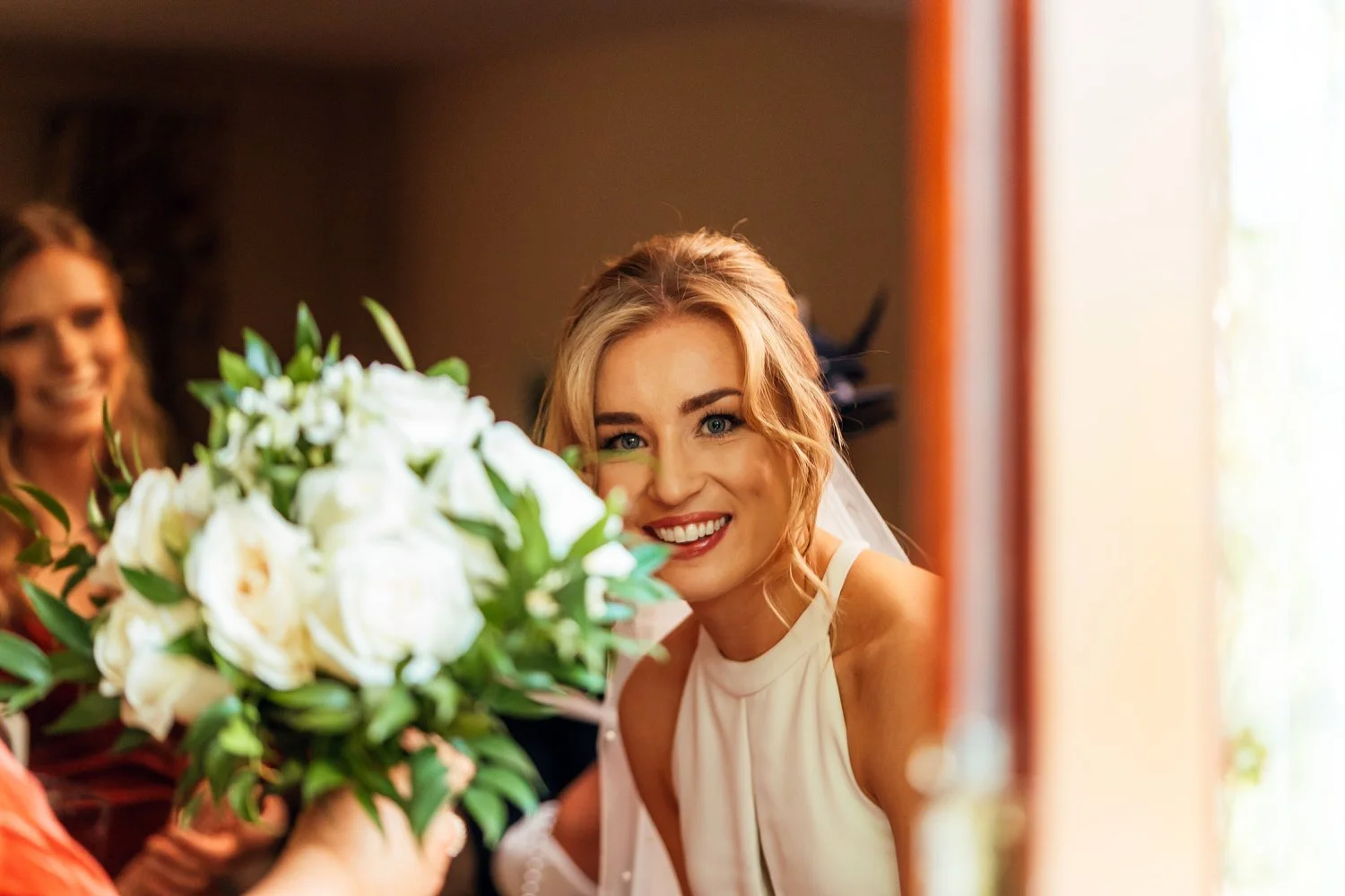 smiling bride