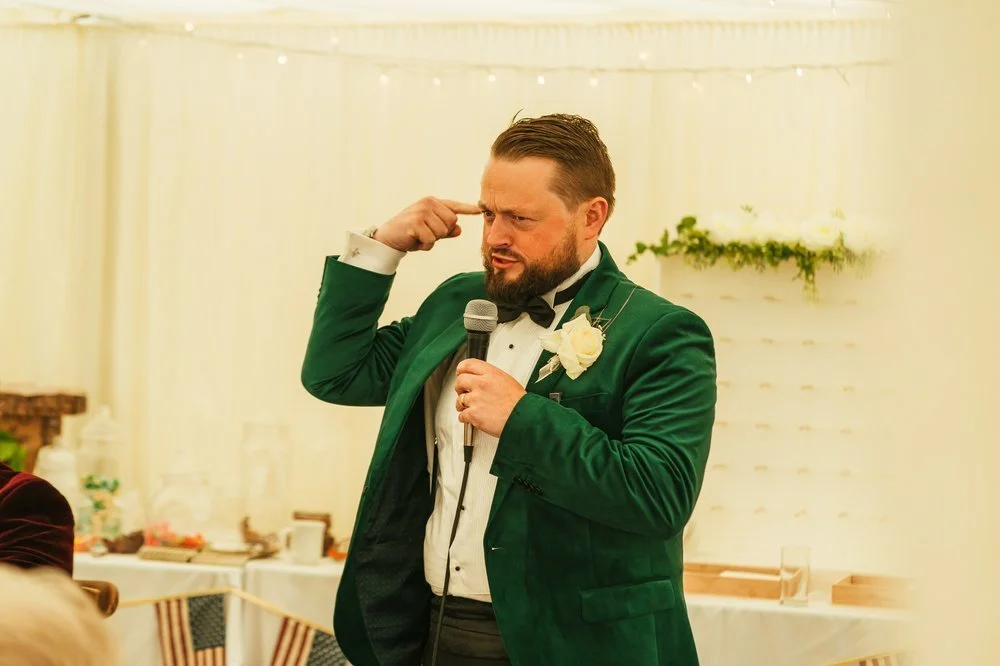 Funny groom speaking
