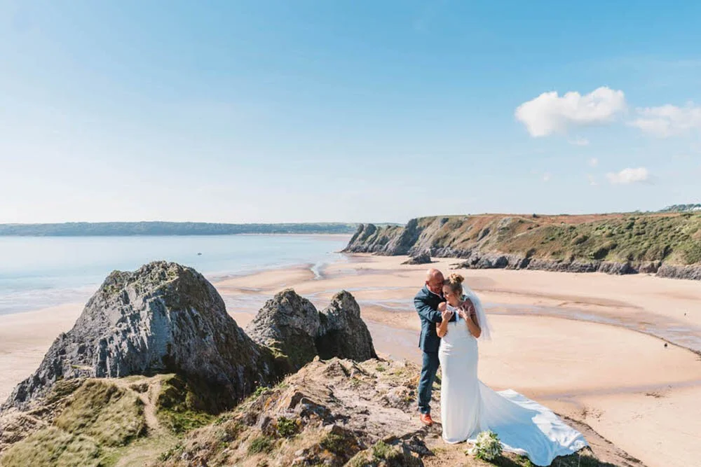 Three Cliffs Bay wedding photography in Gower.