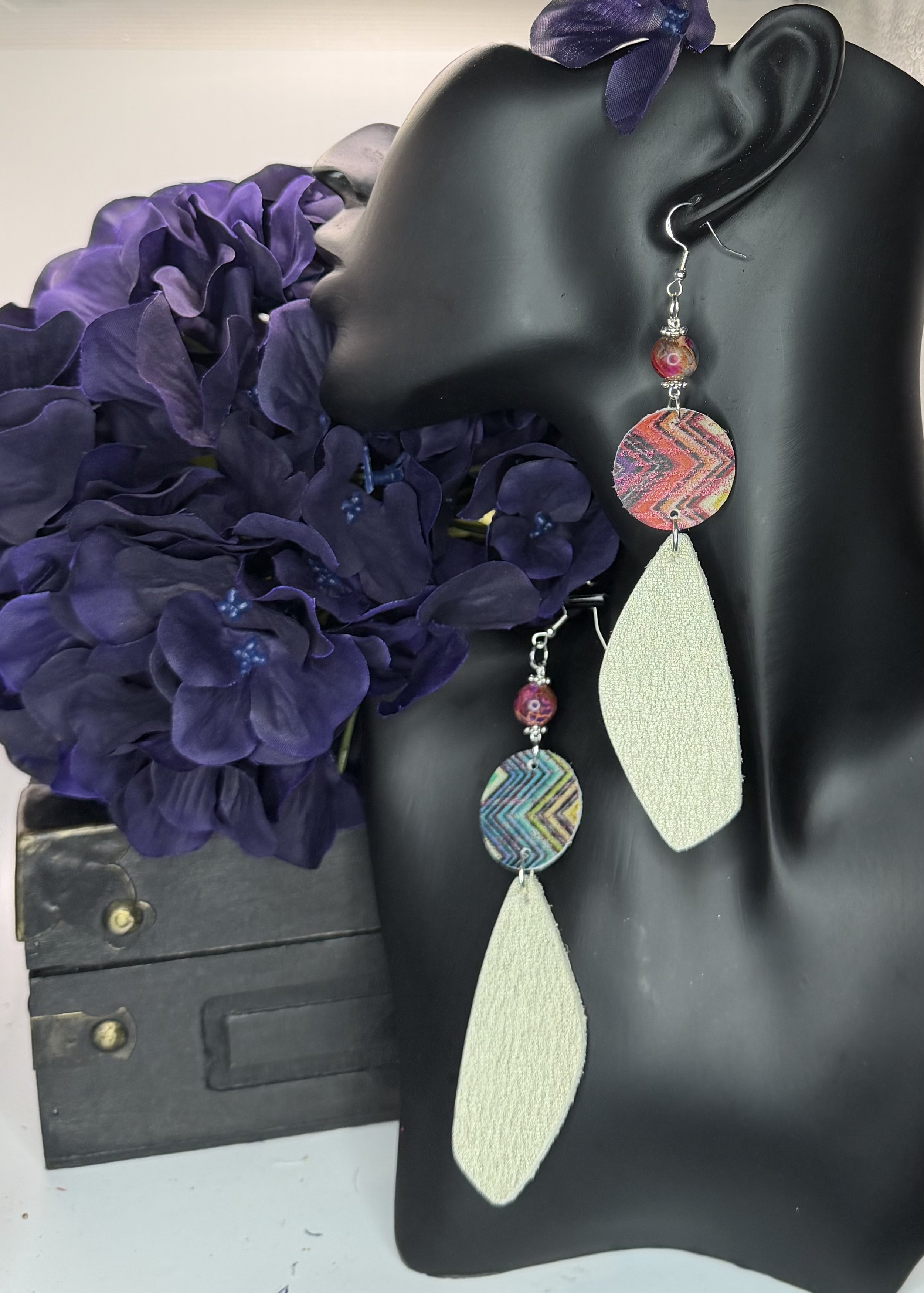 Kaleidoscope Dreams Leather Earrings