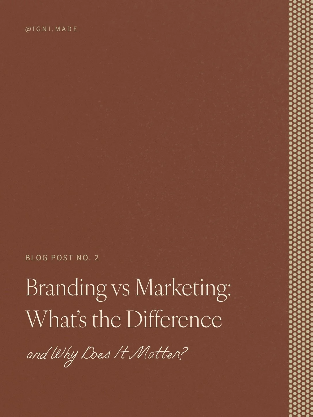 If marketing feels harder than it should, the problem might not be your content plan. It might be your foundations. 🔥

Branding sets out who you are and what you stand for. Marketing takes that out into the world. When the first one is clear, the se