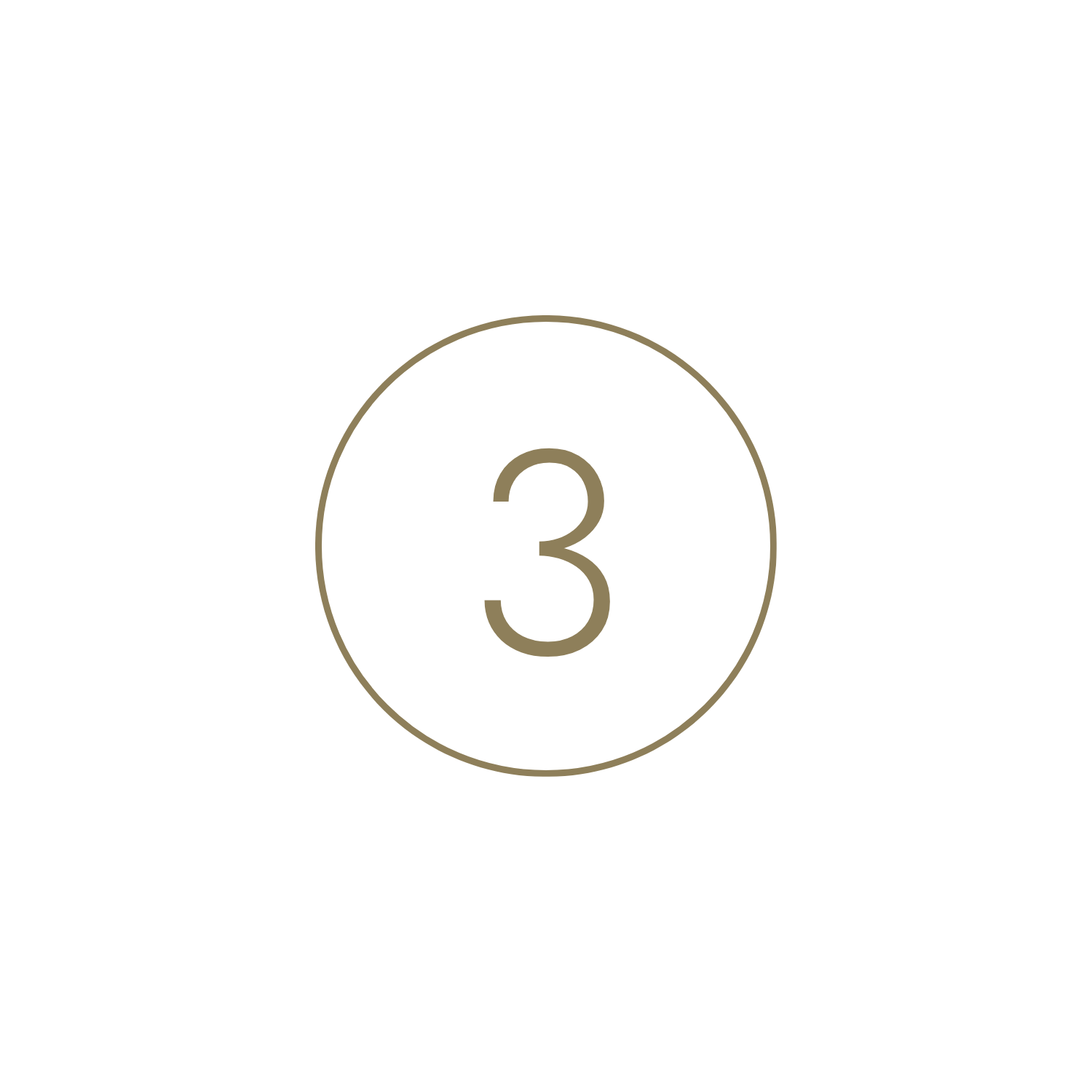 Number 3 in a circle
