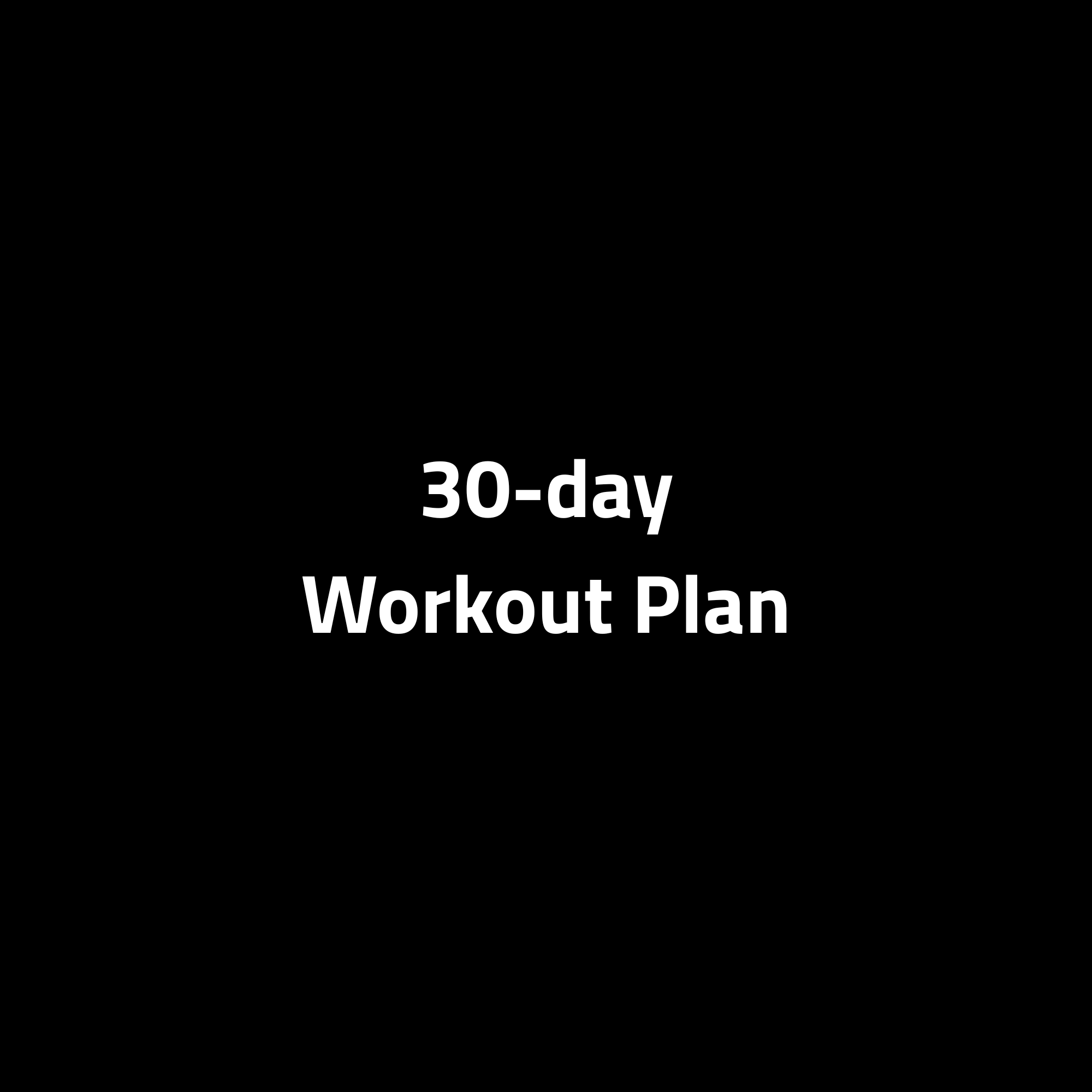 30-day Workout Plan