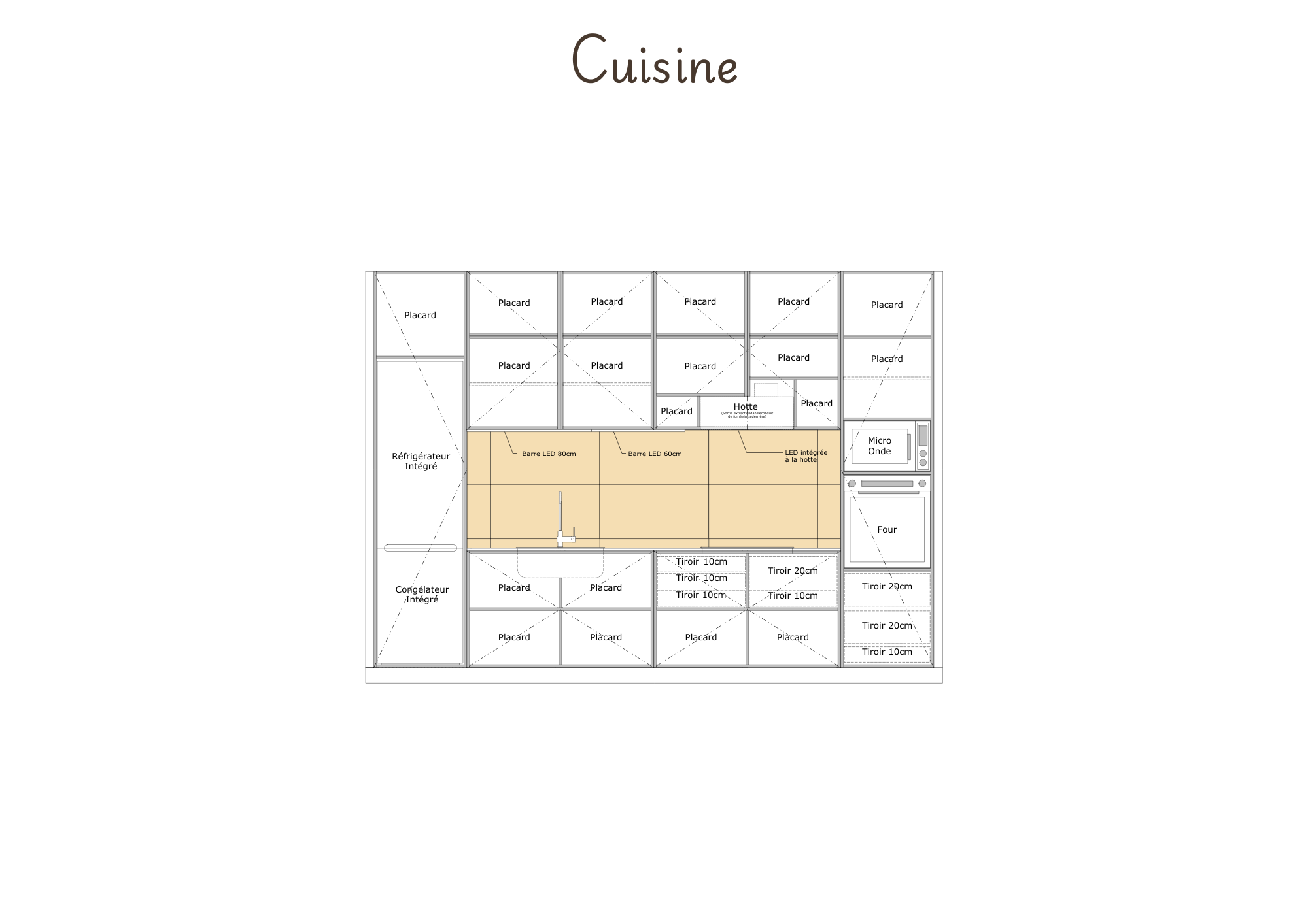 Elévation Cuisine ouverte