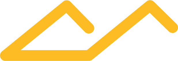 Close-up of a stylized yellow checkmark symbol on a black background.