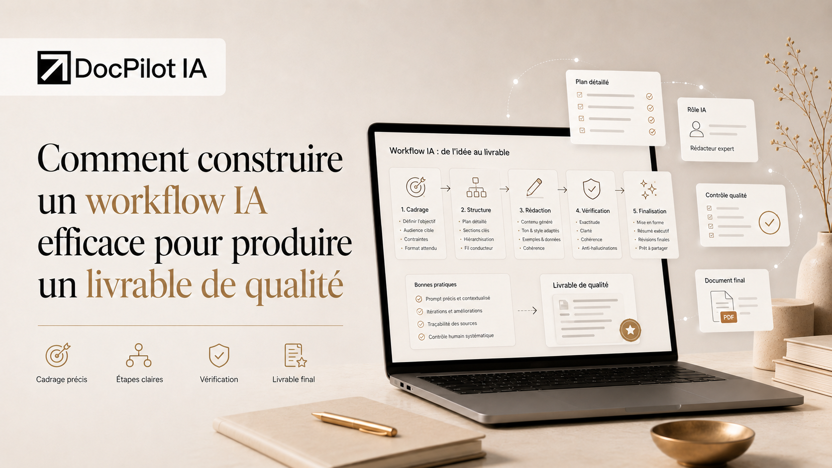 Comment construire un workflow IA efficace pour produire un livrable de qualité