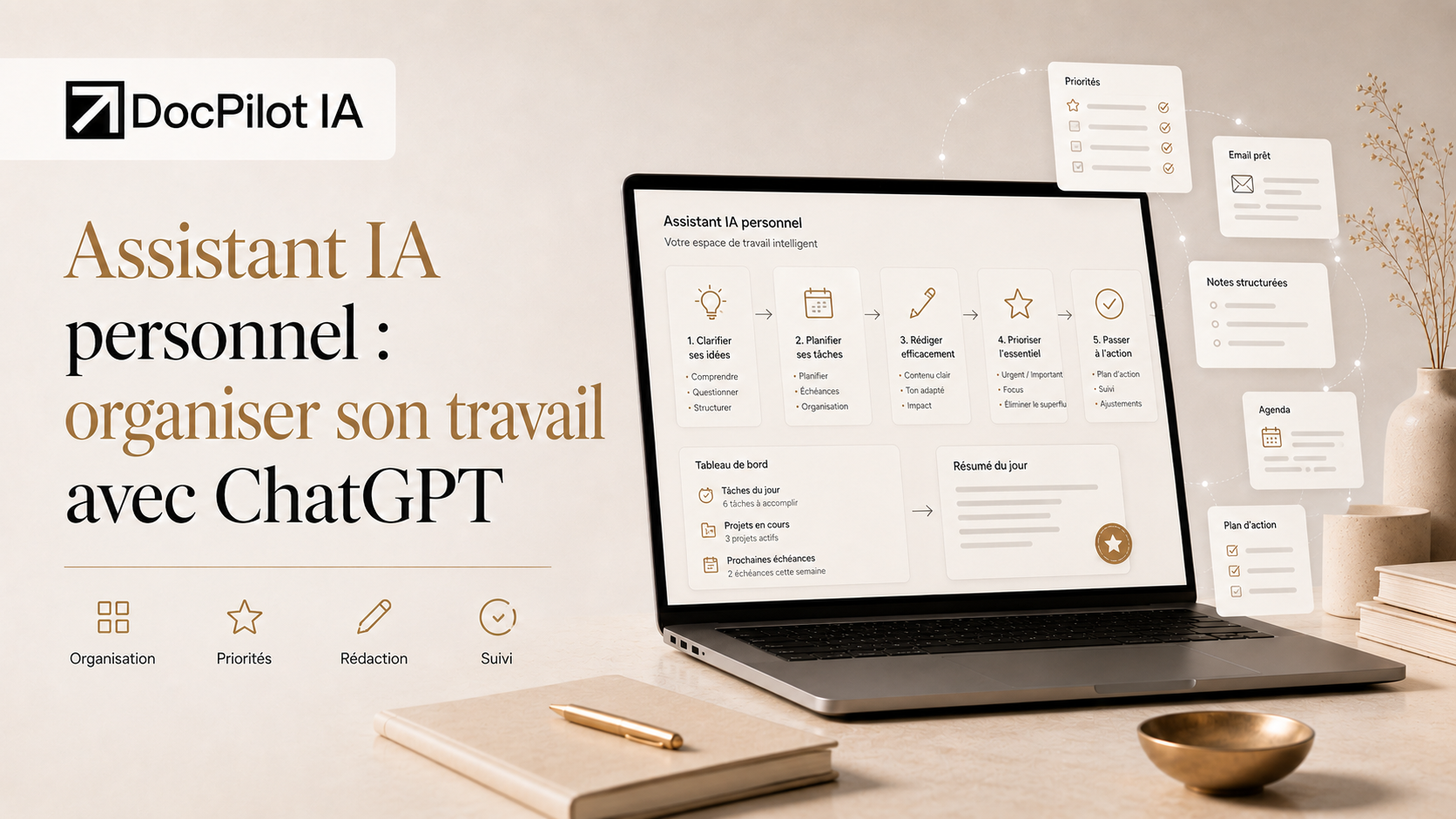 Assistant IA personnel : comment organiser son travail avec ChatGPT sans perdre le contrôle