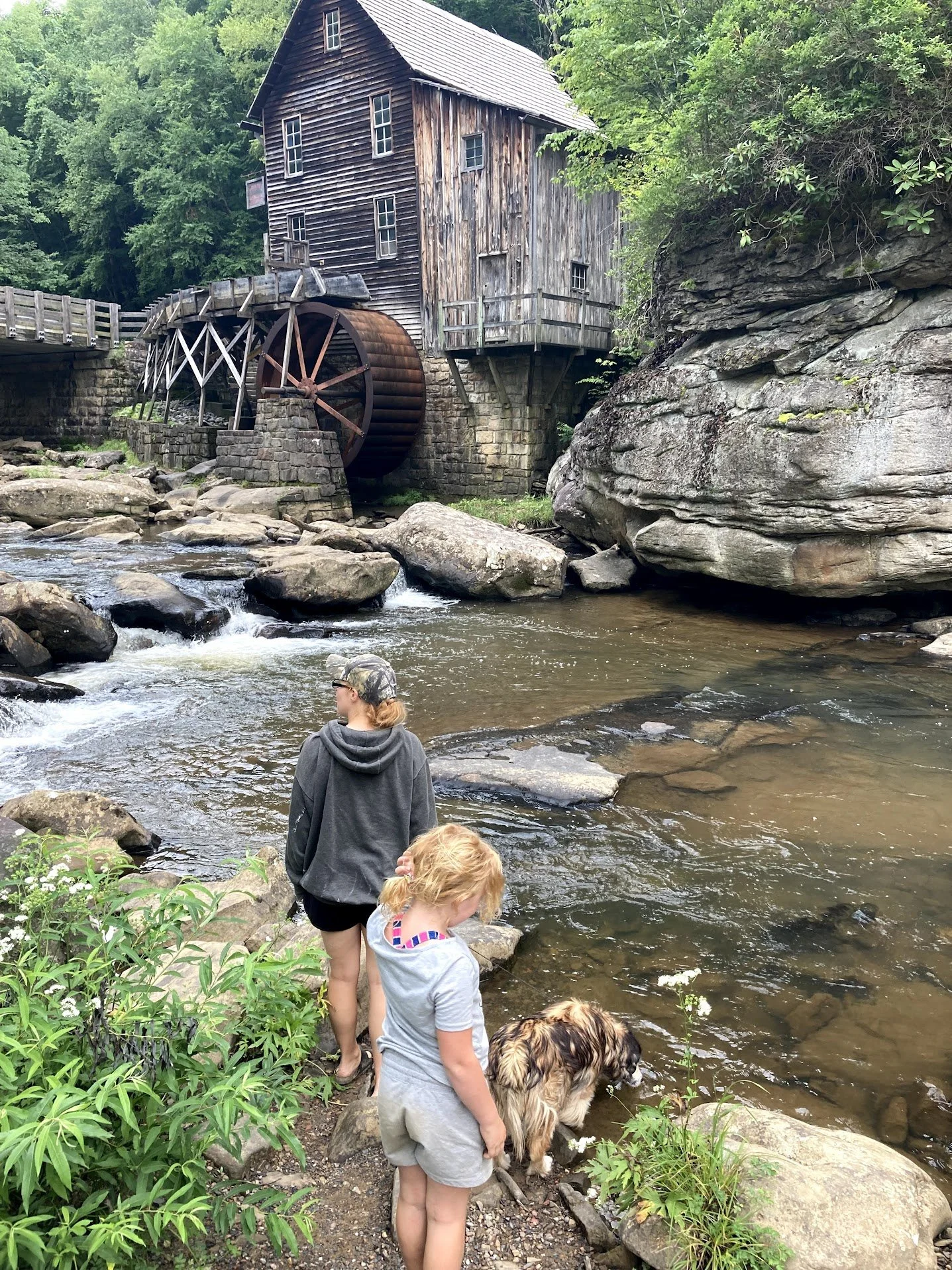 Glad Creek Grist Mill and creek
