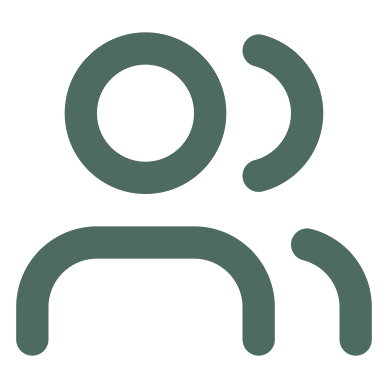 Icon of a person wearing a headset, representing support or customer service.
