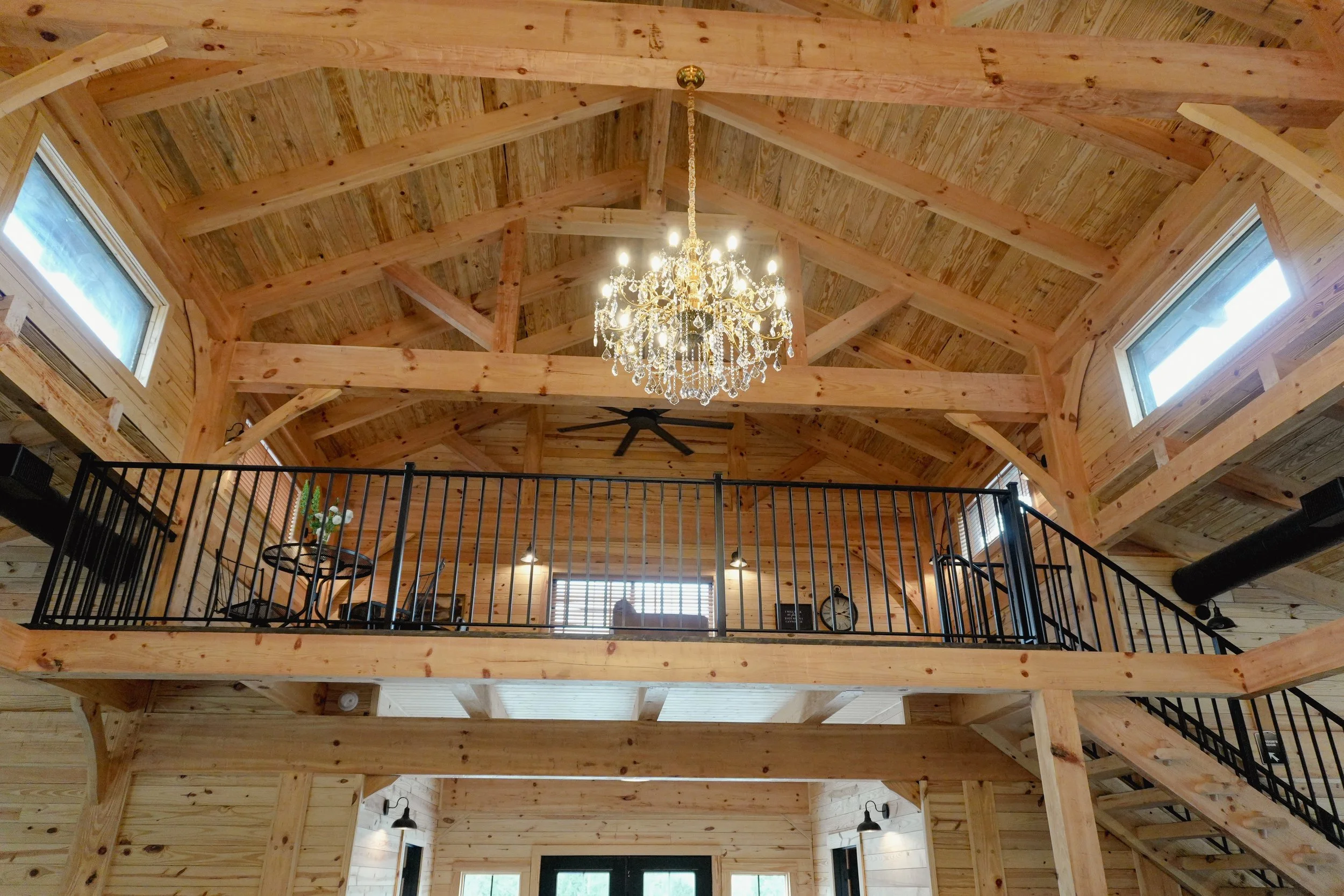 View of upstairs groom's suite and entrance