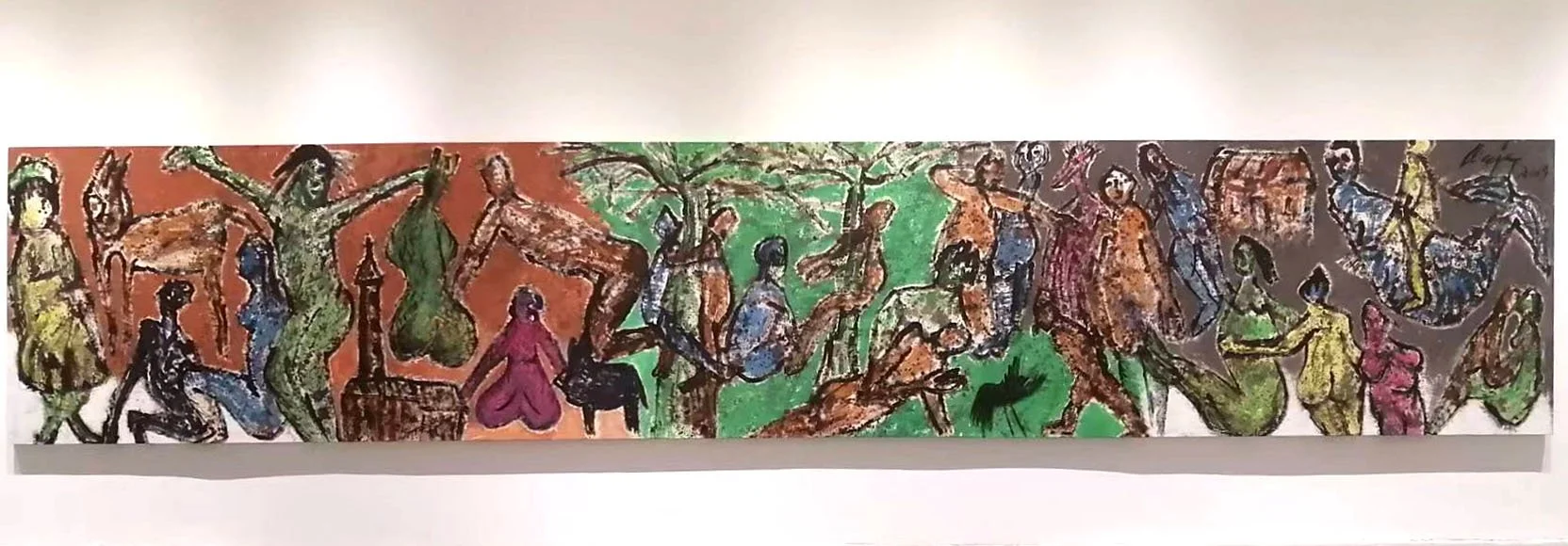 On the other side of Eden, 2023 Acrylic on canvas 1000cmx160cm