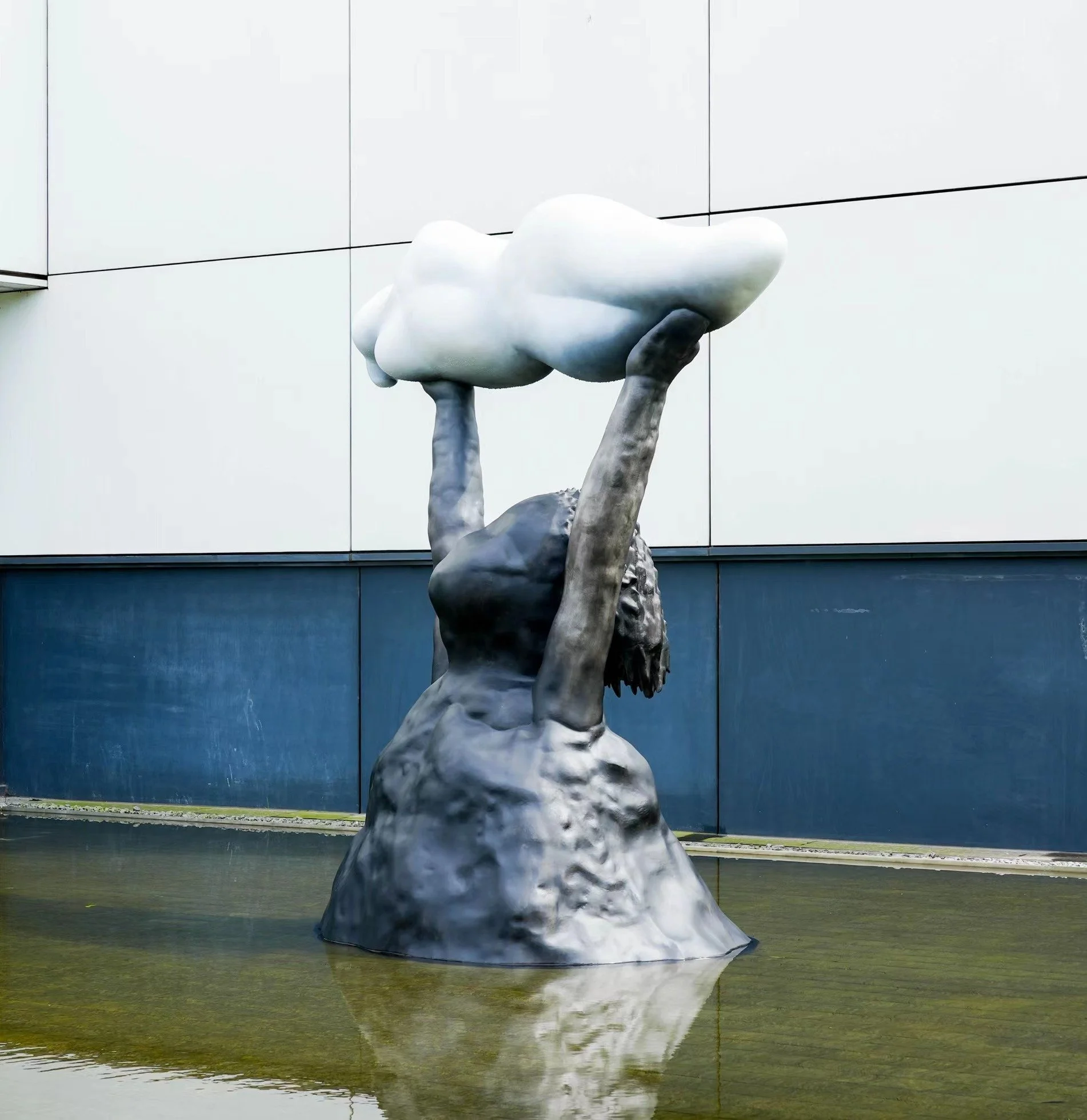 The girl and the cloud, 2023 Sculpture from Stainless 350cmx165cmx40cm