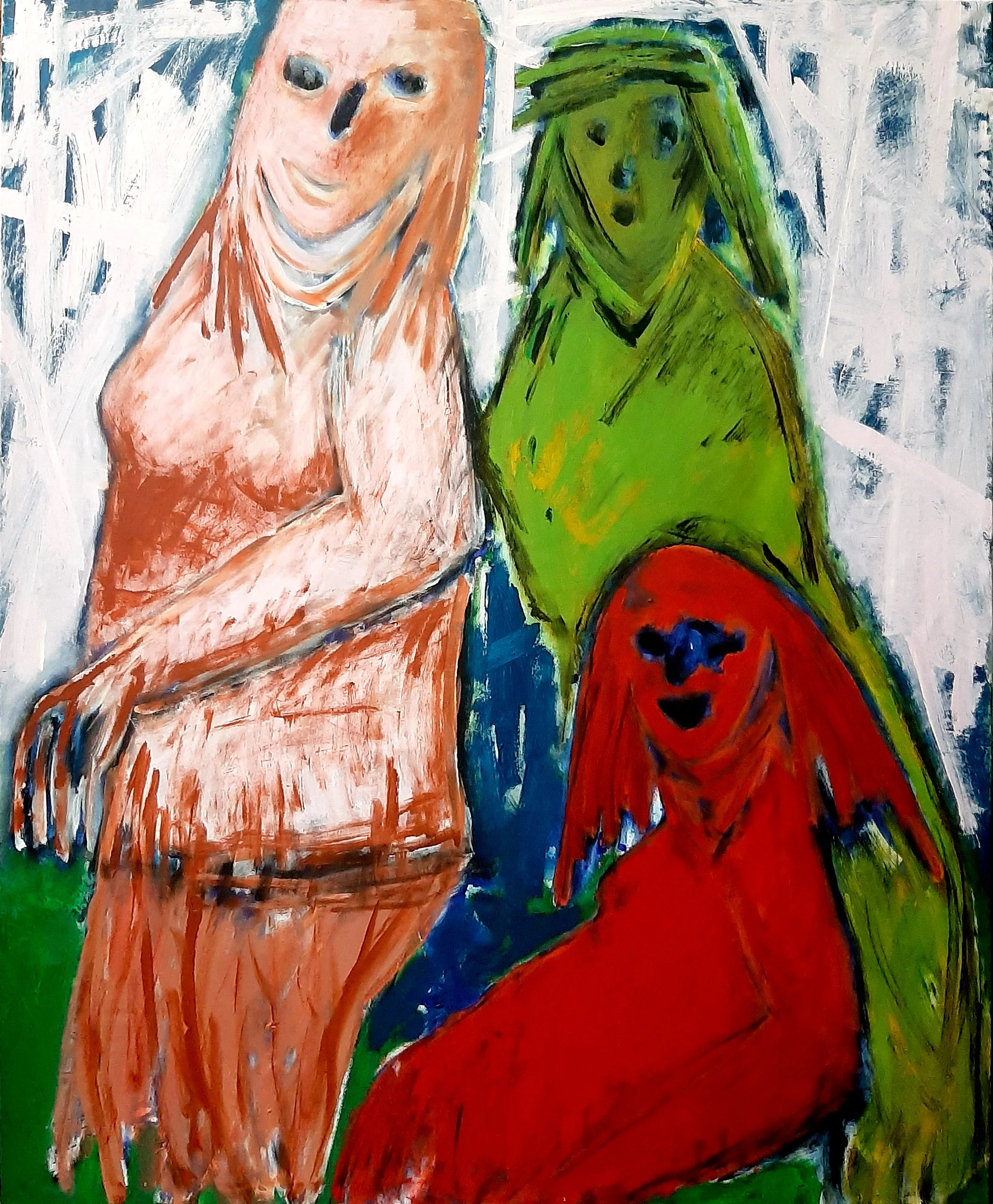 Three Pincesses, 2025 Acrylic on canvas 120cmx100cm