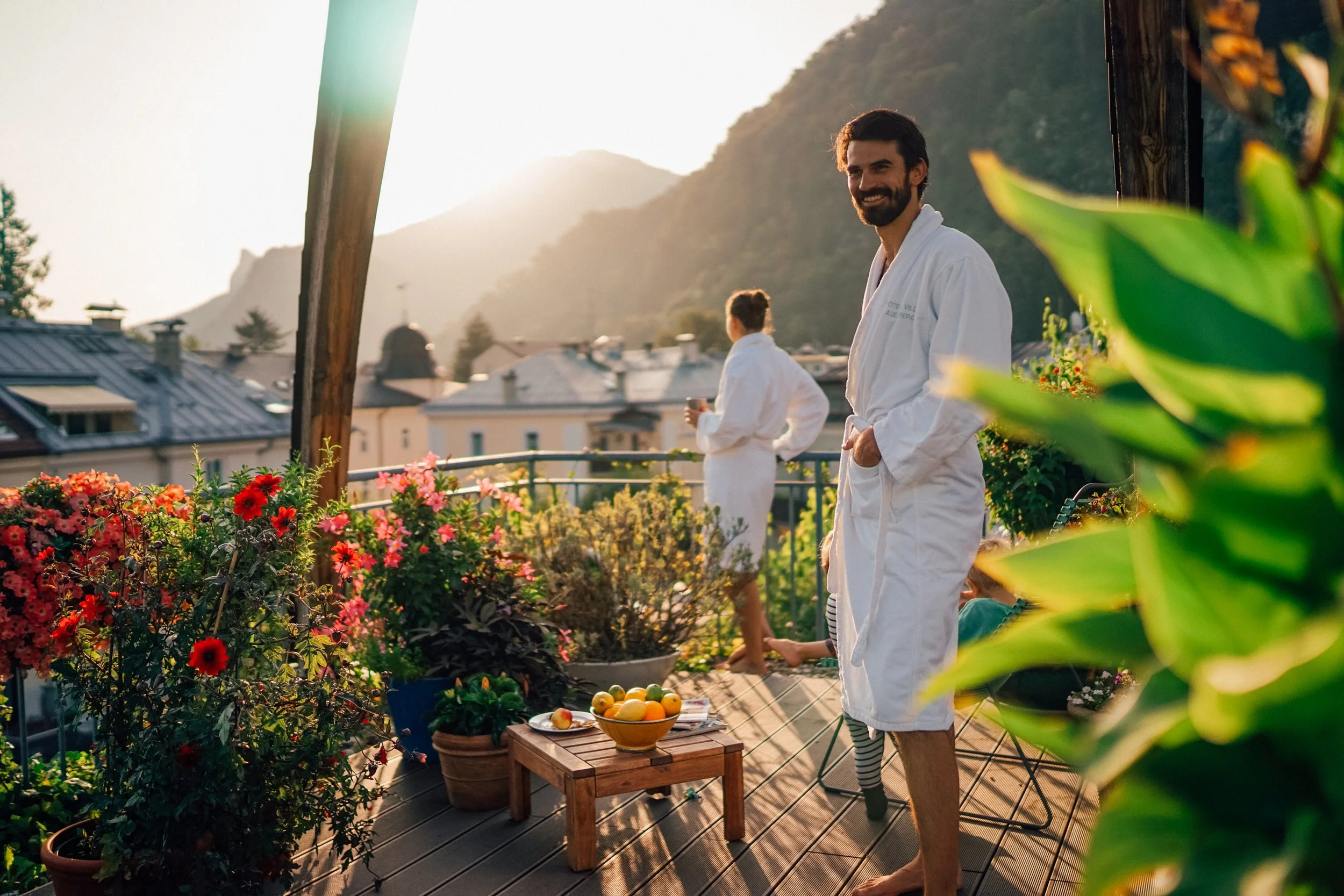 Petit Spa på Hotel & Villa Auersperg i Salzburg med udsigt over byen og bjergene