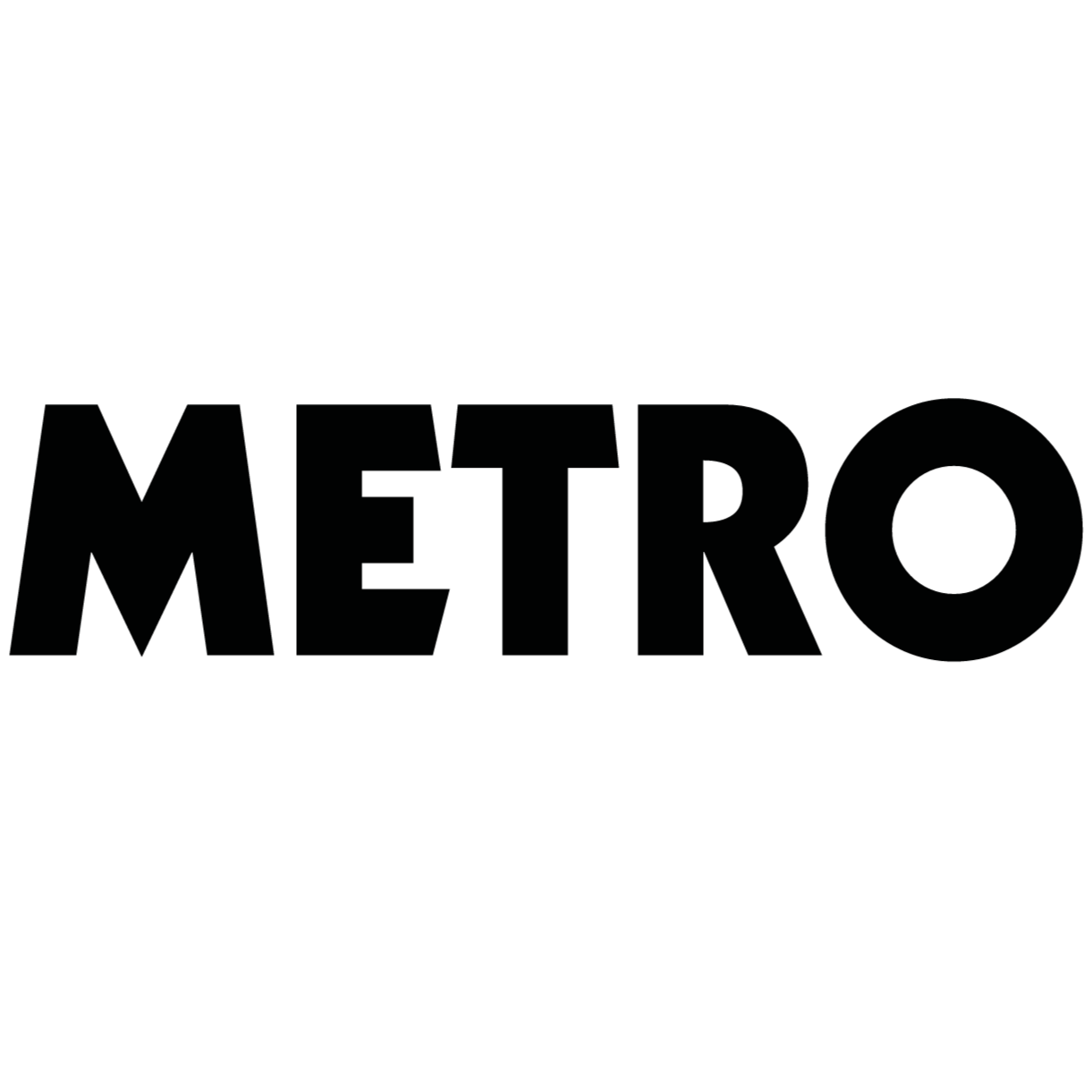 Black logo of the New York City Metropolitan Transportation Authority (MTA) with the word Metro beneath a stylized train and a star.