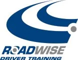 Roadwise Driver Training logo featuring a stylised road design in blue and white.