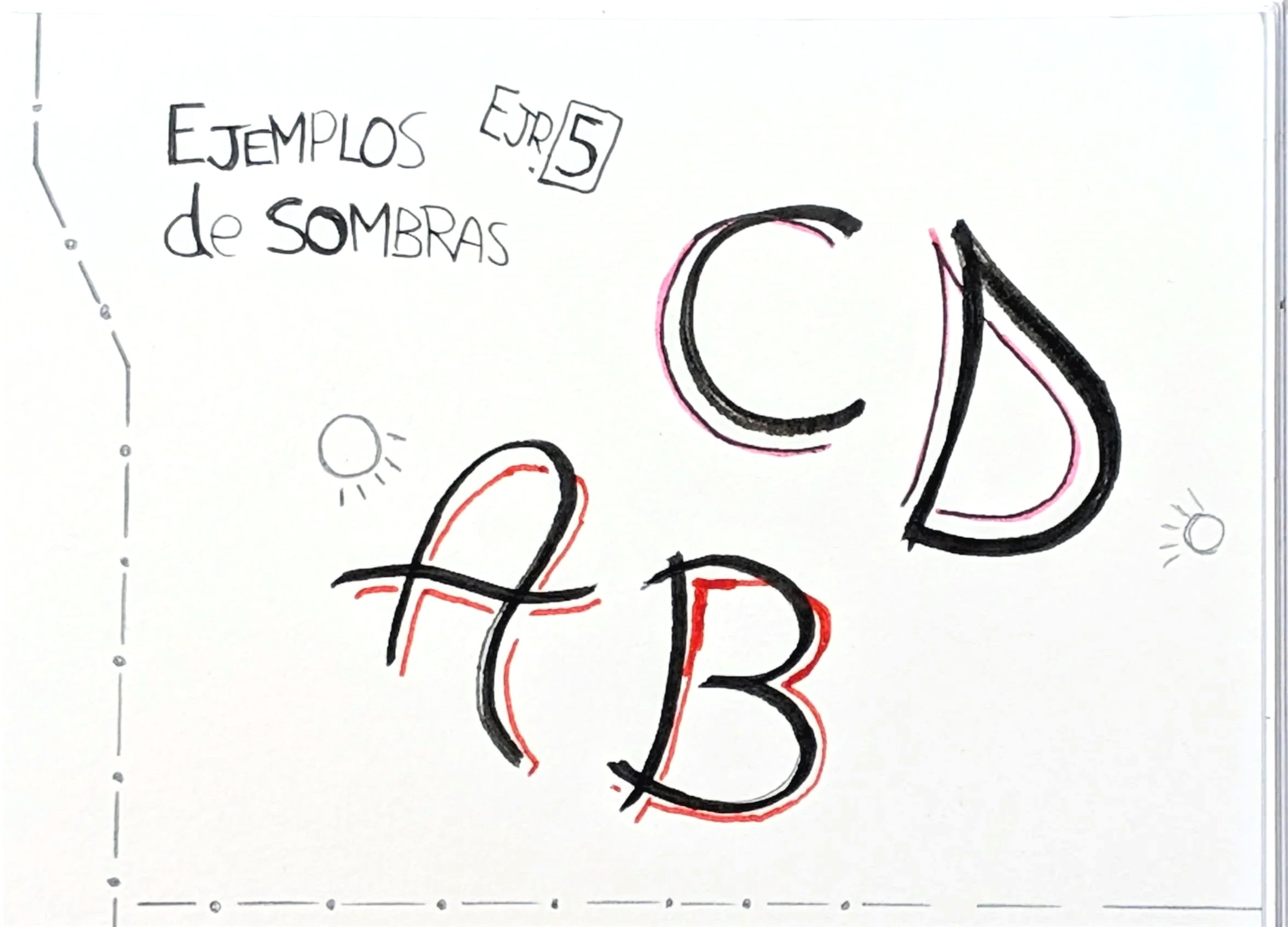letras con sombreado