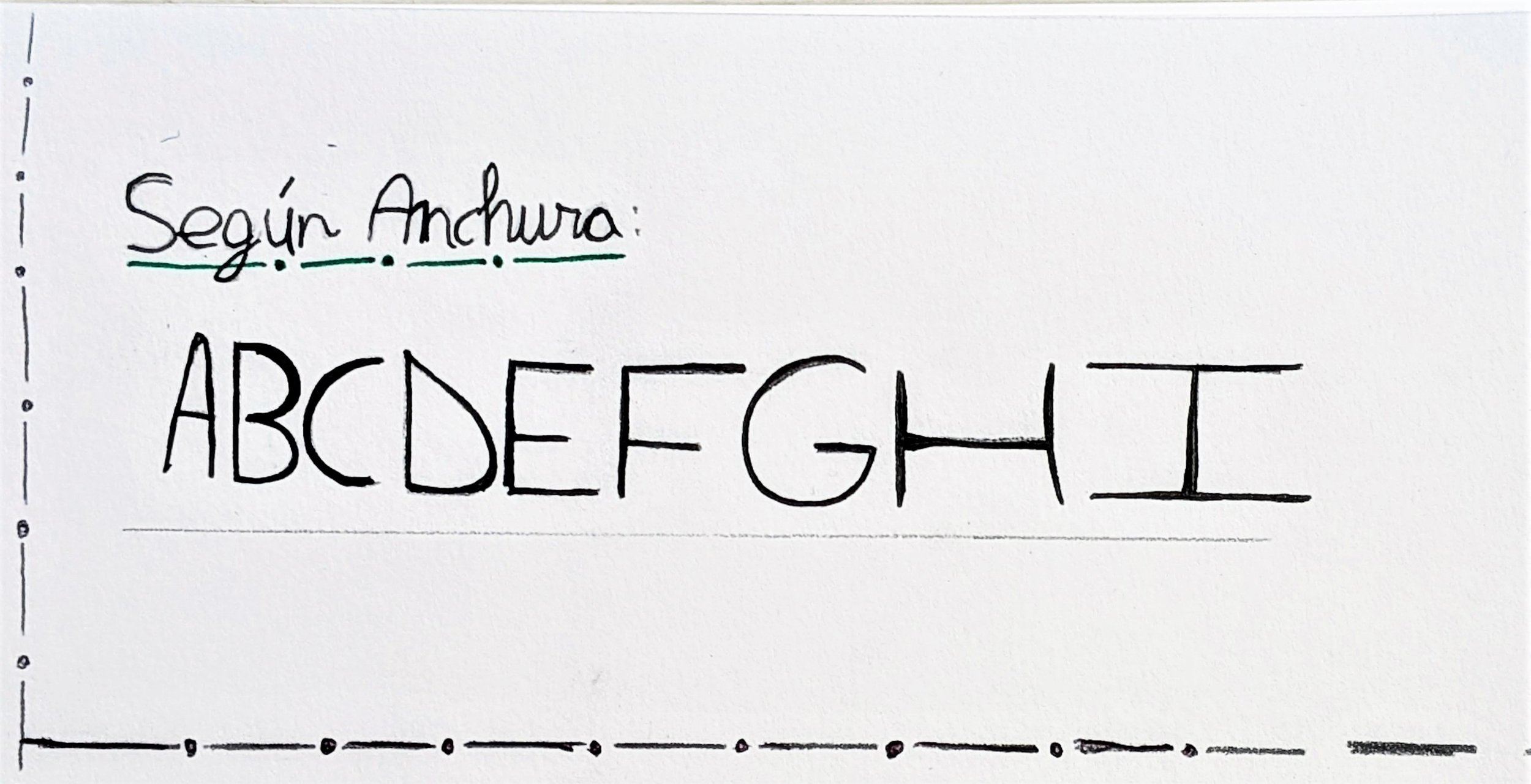 letras según anchura
