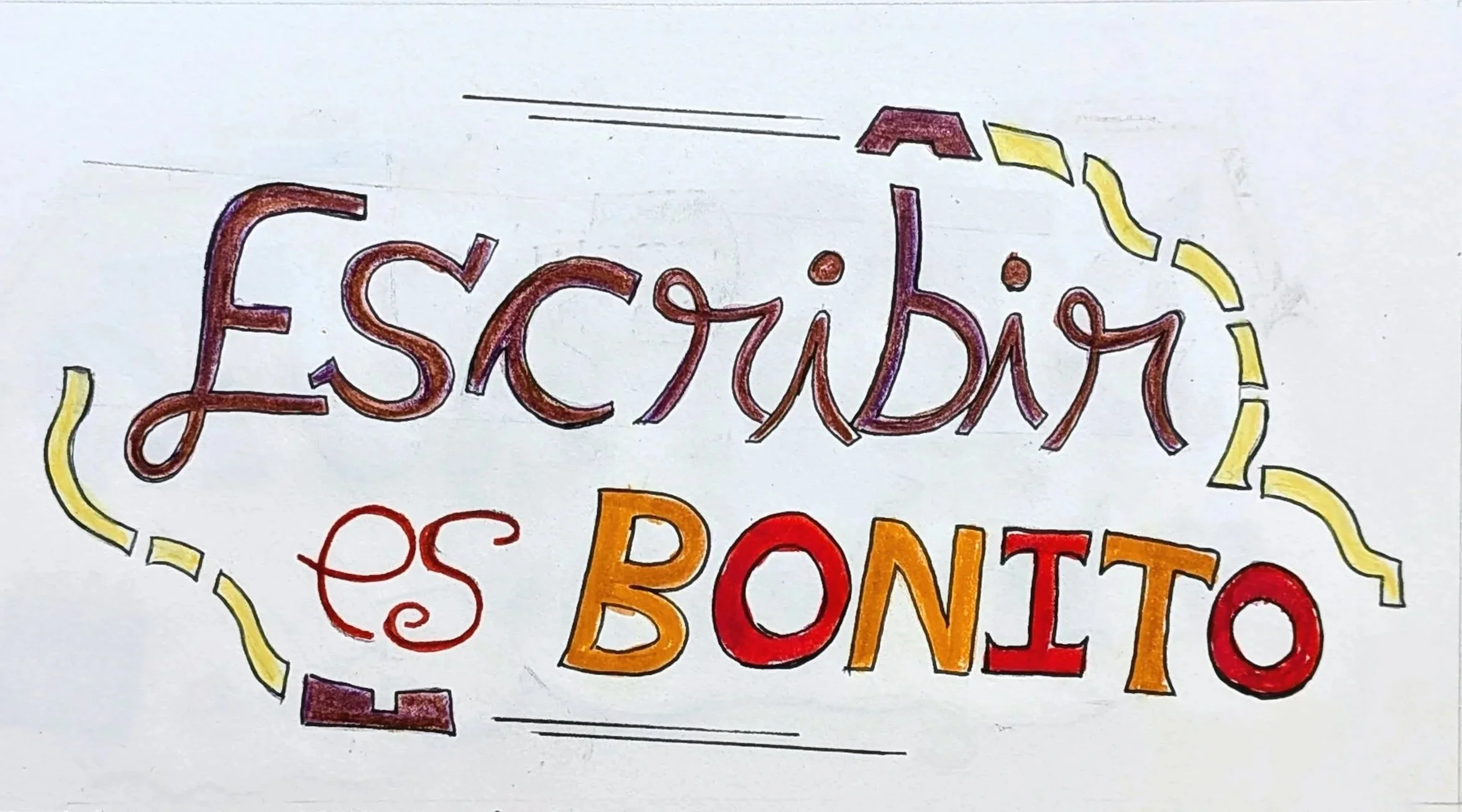 composición chula de Lettering