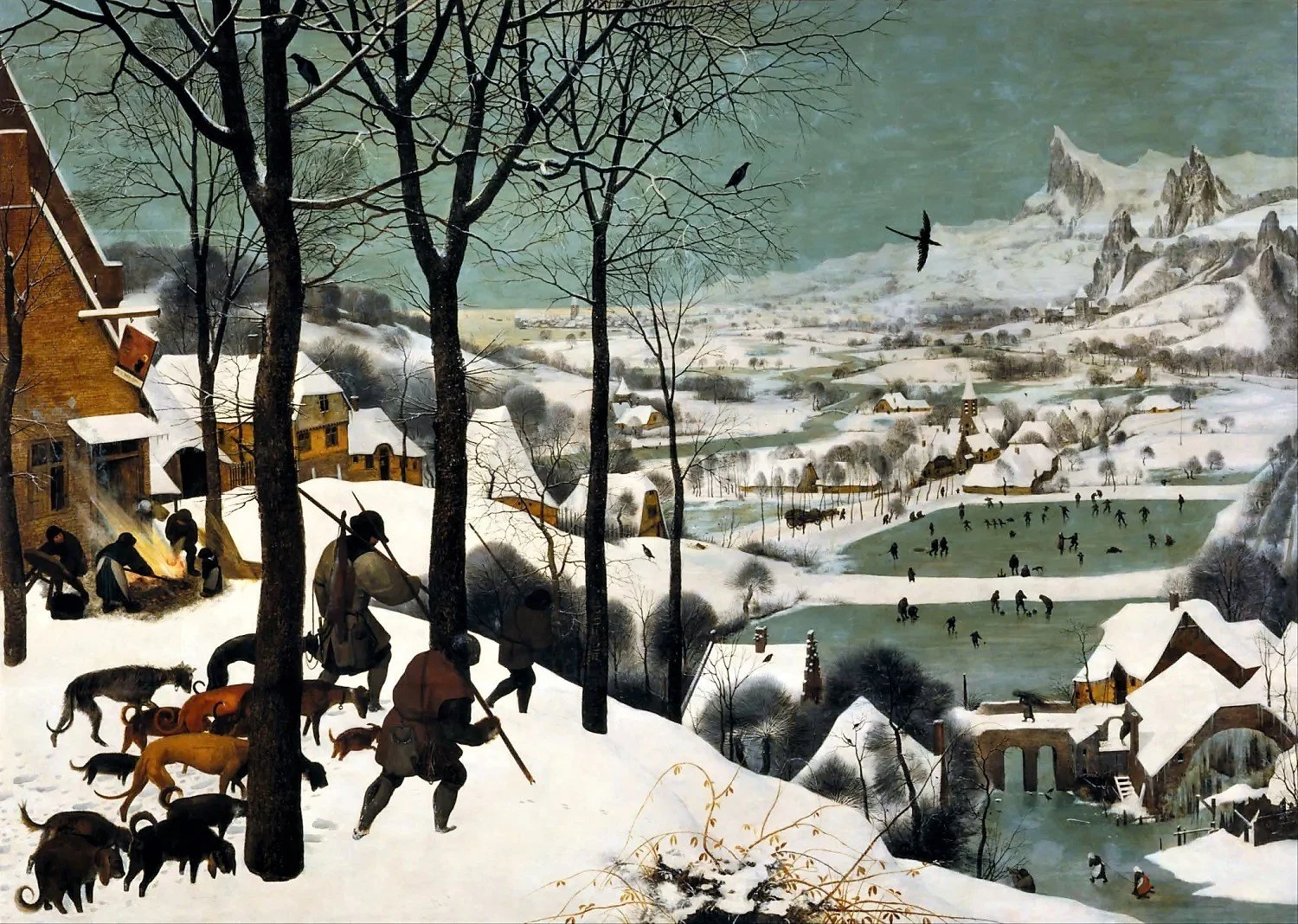 cazadores en la nieve pieter brueghel