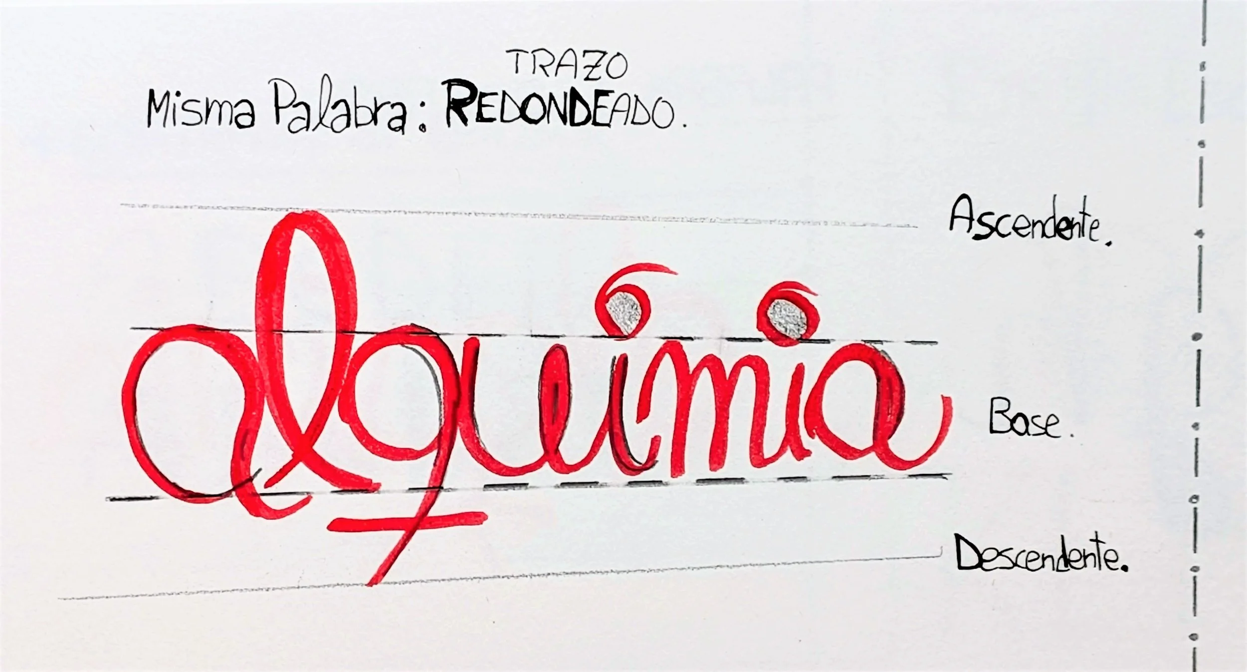 lettering palabra trazo redondeado