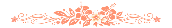 Decorative floral border with pink and white flowers and swirls