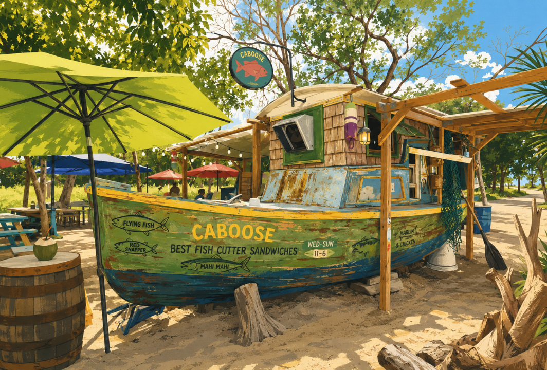 Caboose Fish Cutter Beach Bar Speightstown