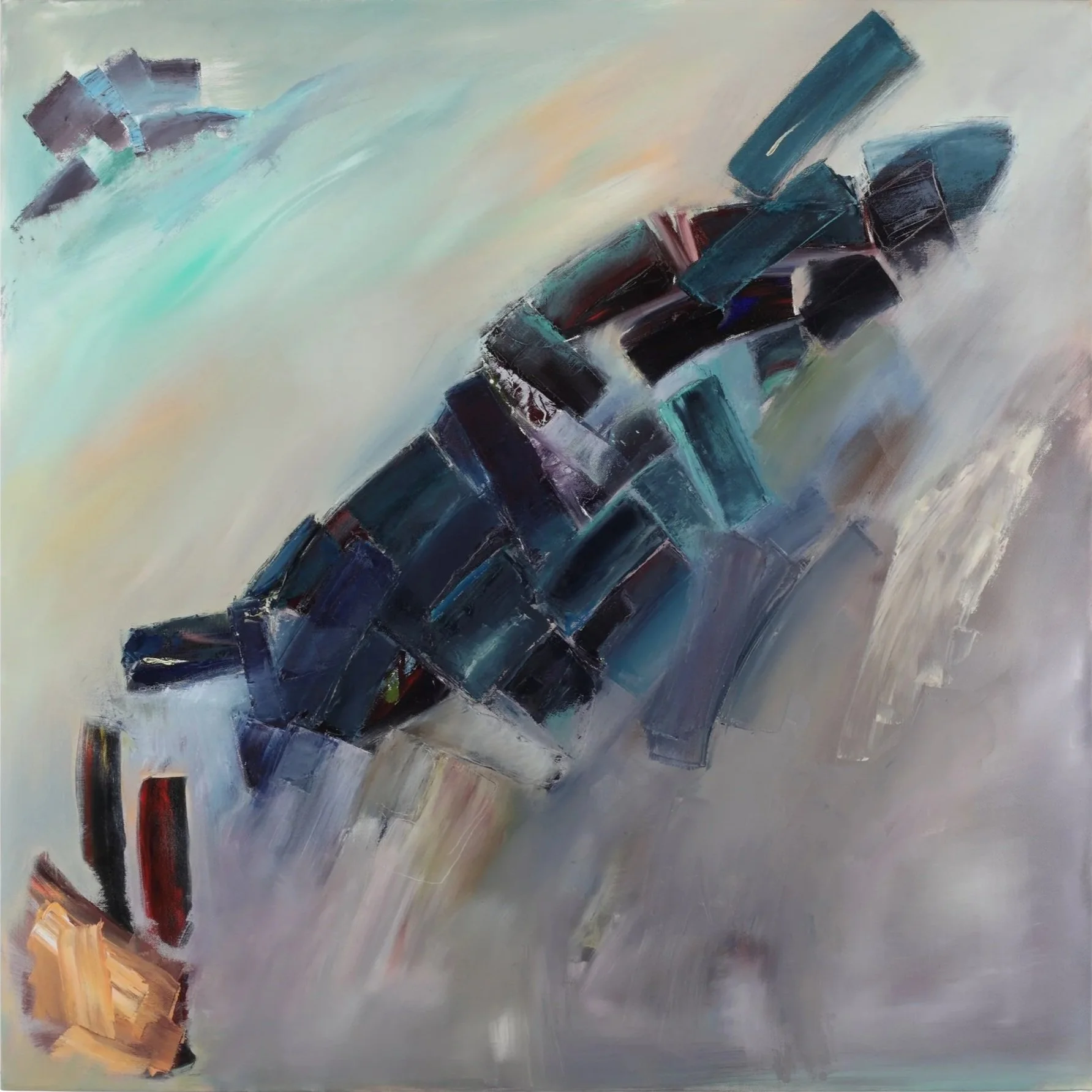 Spray
100cm x 100cm x 35cm
Oil on canvas