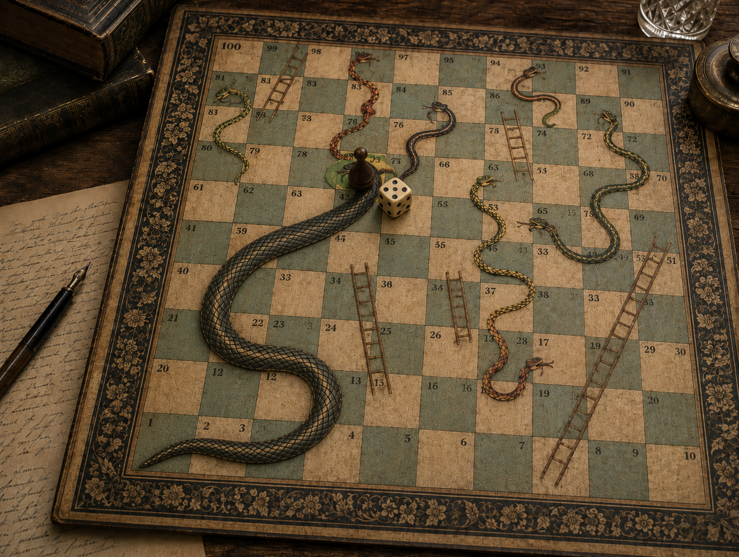 17.  A Game of Snakes and Ladders