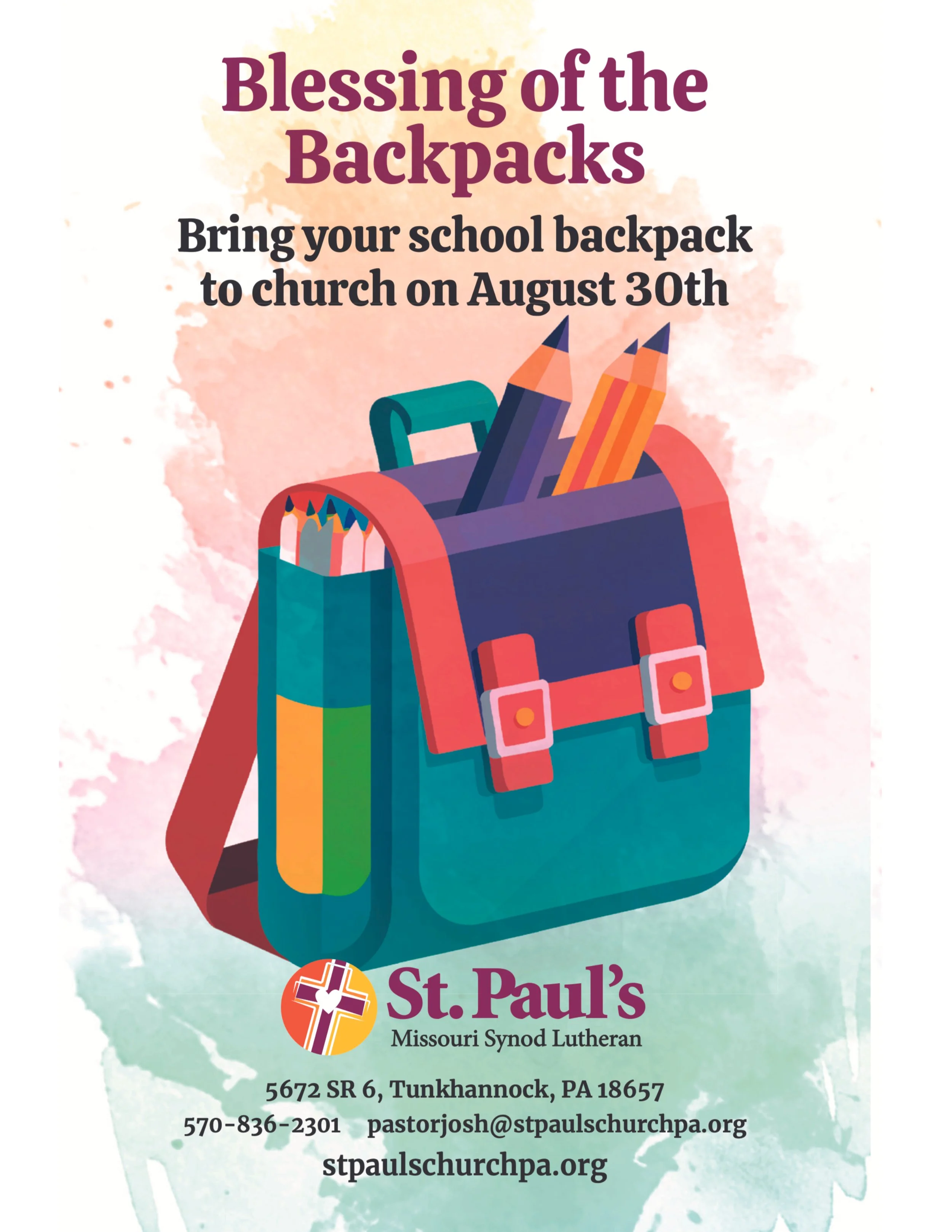 Blessing of the Backpacks