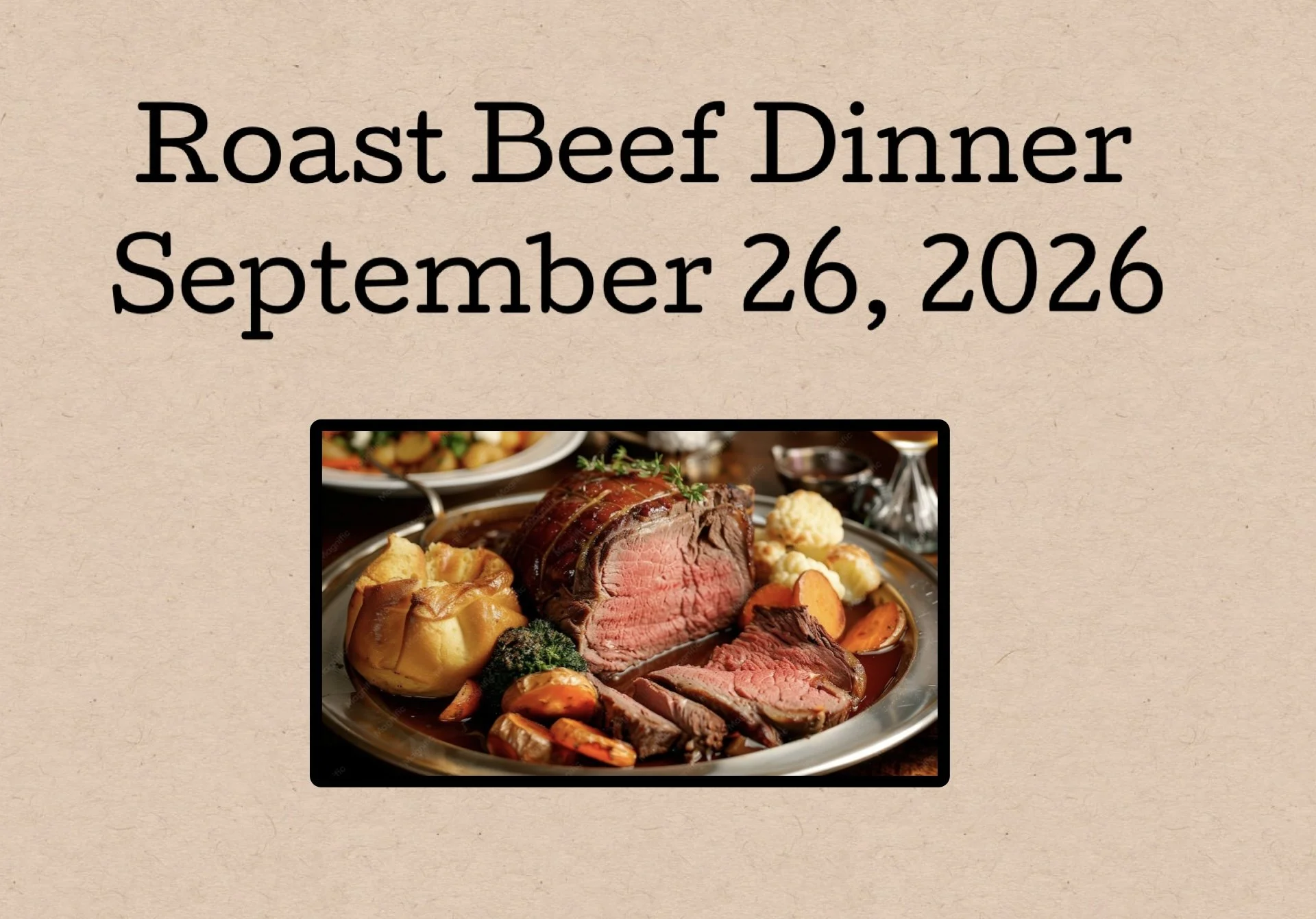 Roast Beef Dinner