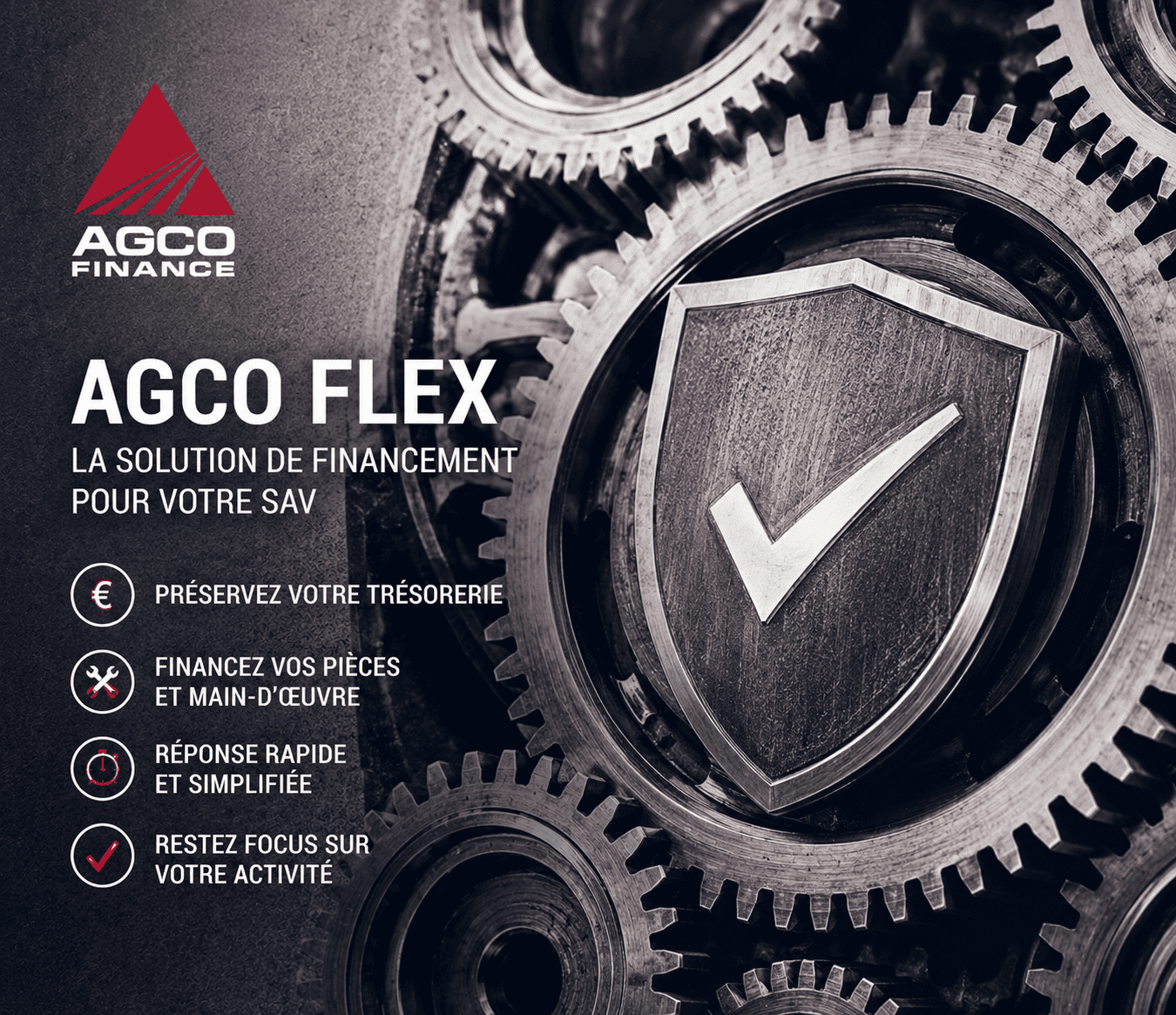 AGCO Flex le financement SAV pour les réparations, entretiens AGCO ou autres marques