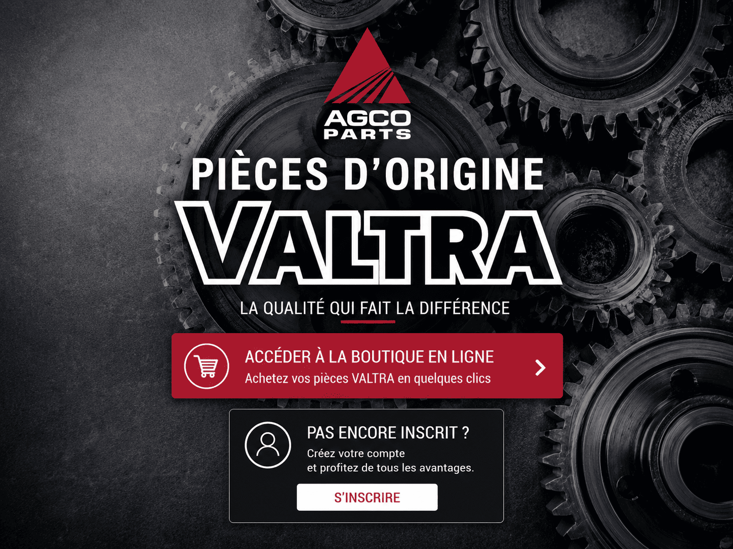 AGCOPARTS. Site e-commerce pour les pièces d'origine agricole AGCO