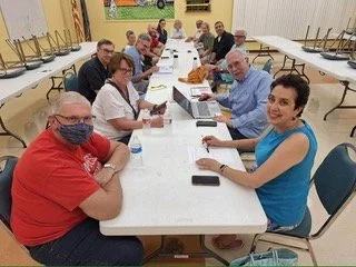 Marshall Township Democrats at a meeting