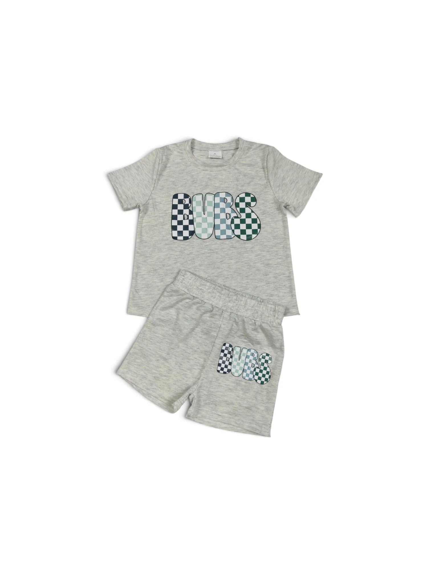 Grey "BUBS" T-Shirt/Short Set