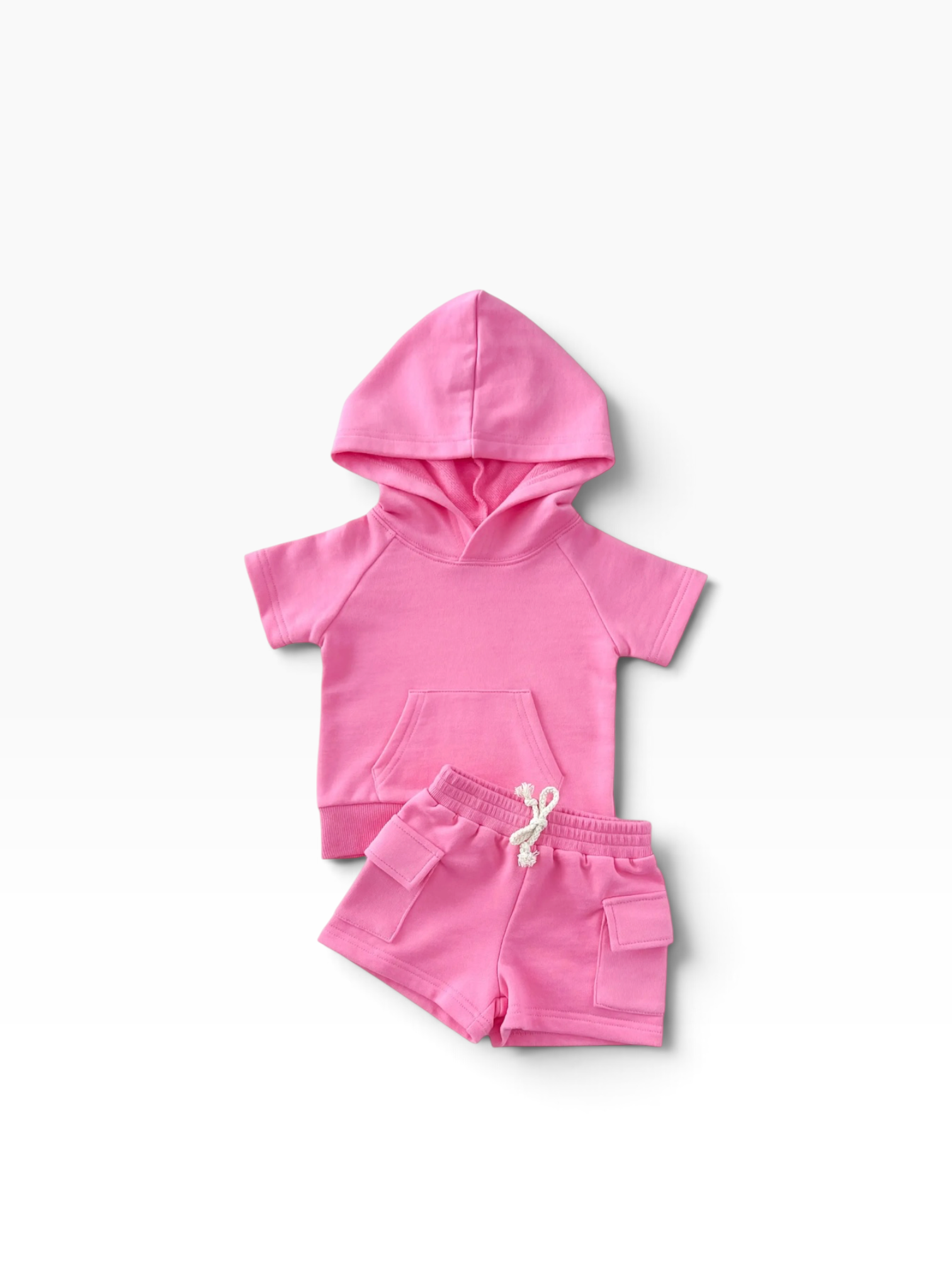 Pink Cargo Shirt/Short Set