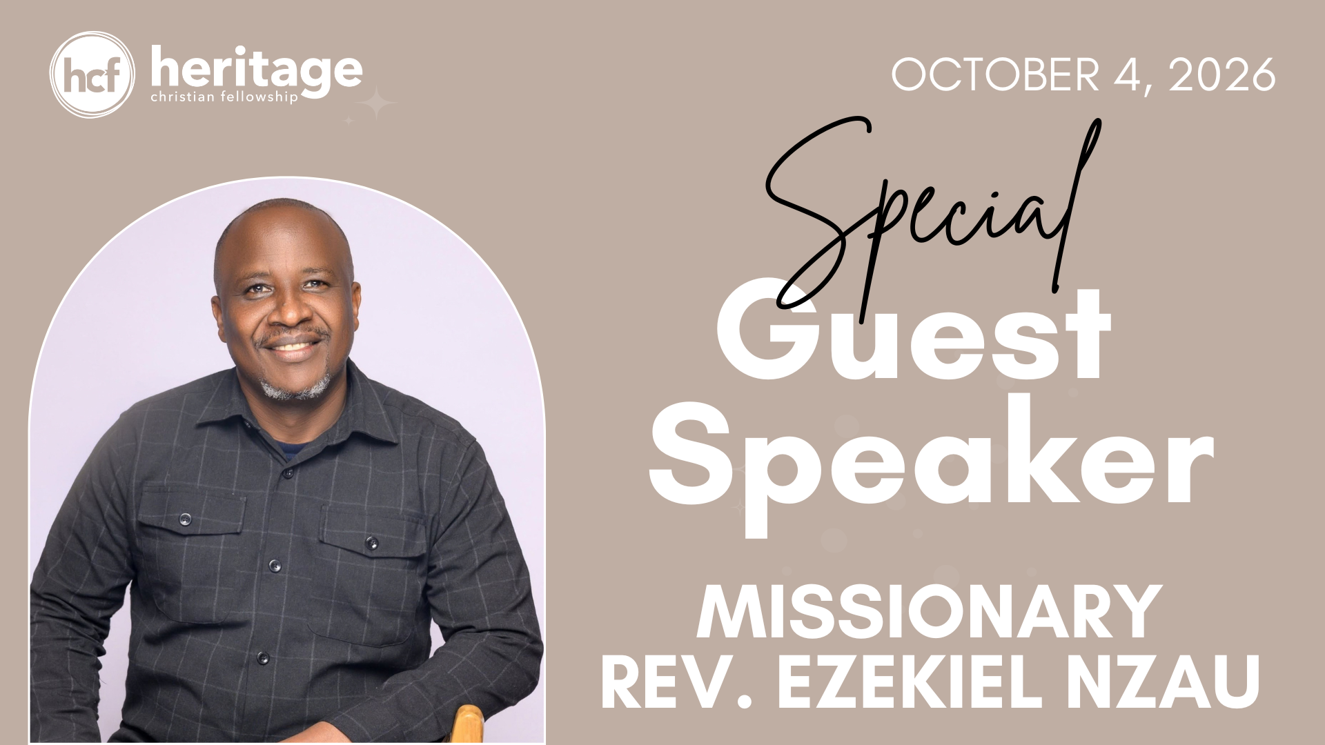 Special Guest Rev. Ezekeil Nzau