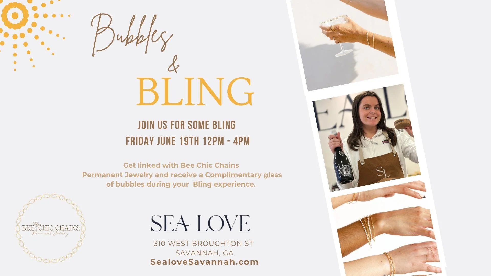 Bubbles & Bling Permanent Jewelry Event - Sea Love Candle Bar & Boutique