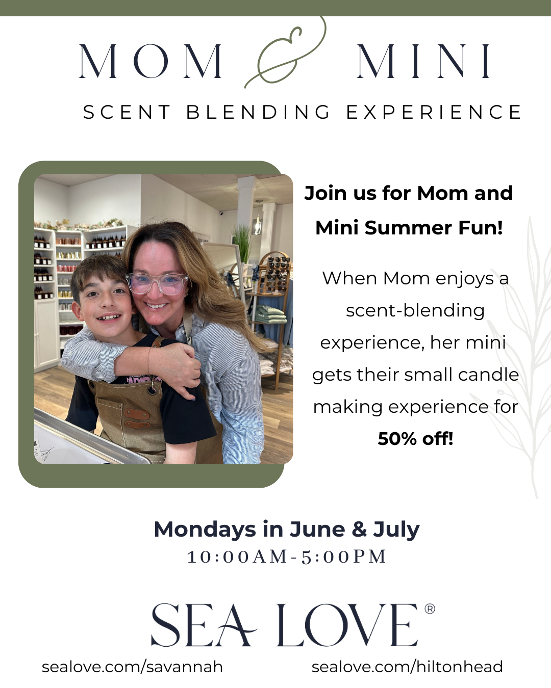 Mom &amp; Mini Scent Blending Event - Sea Love Candle Bar &amp; Boutique