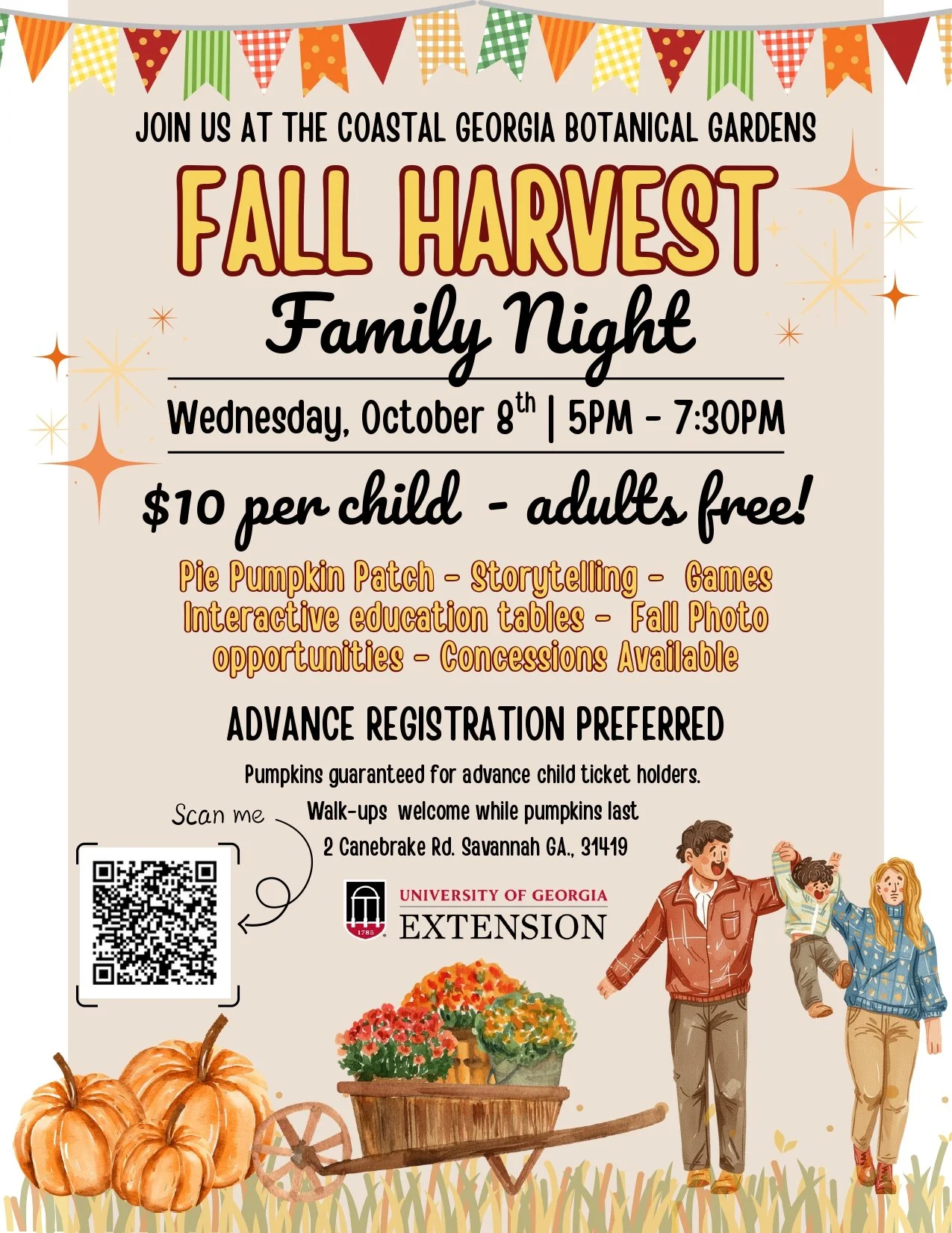 Fall Harvest Family Night - Coastal Georgia Botanical Gardens