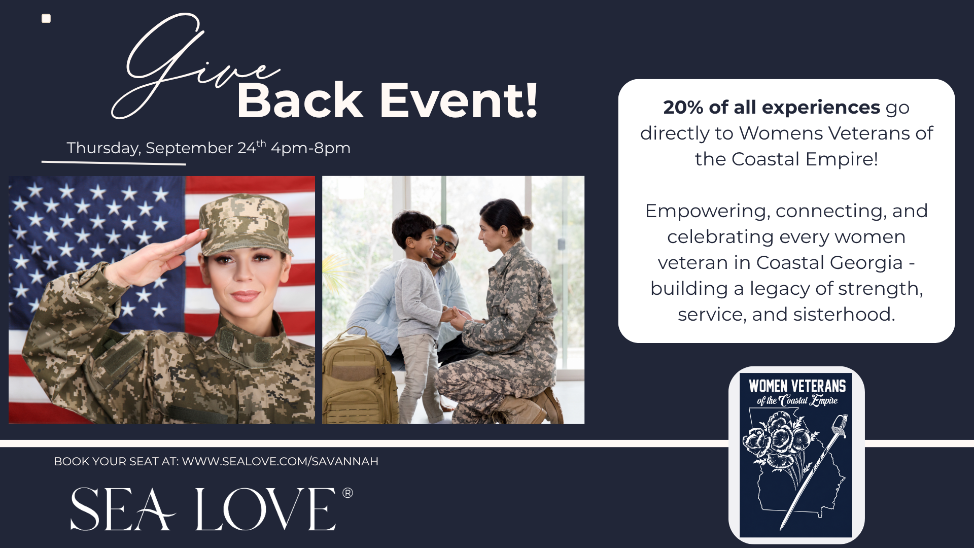 Give Back Day: Women Veterans of the Coastal Empire - Sea Love Candle Bar & Boutique