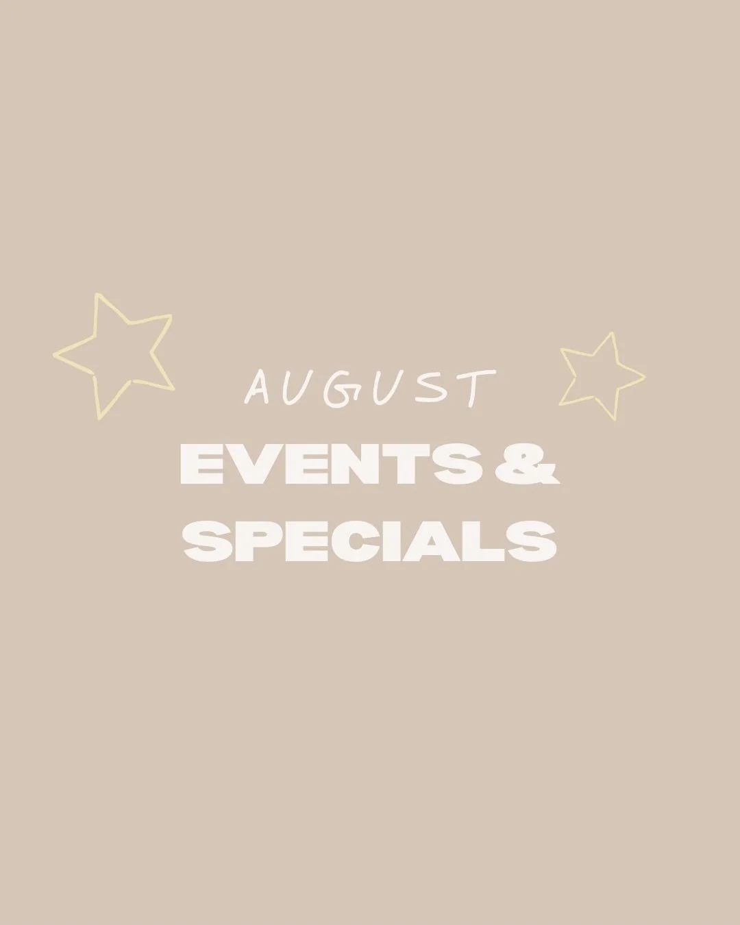 Hier sind all unsere kommenden Specials und Events im August. Wir freuen uns schon sehr auf euren Besuch. ✨

YOGA &amp; BEATS 
09.08.26 | 10:00-12:00 
@helli_16 @alexalexis.moves 

SLOW FLOW &amp; SOUNDBATH 
14.08.26 | 20:00-21:00
@layhang.yoga 

YOG