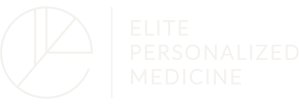 Logo with a stylized pie chart and the text 'Elite Personalized Medicine'