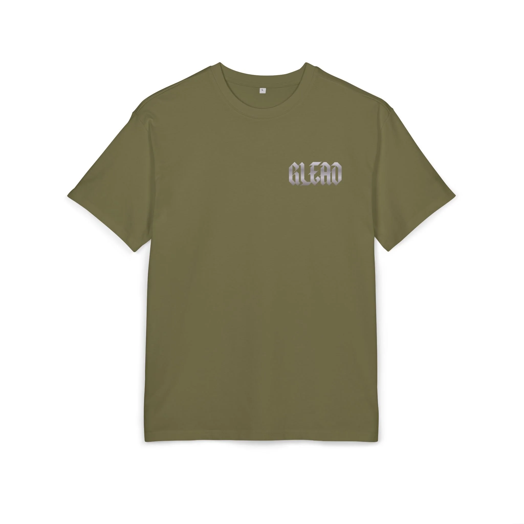 T-shirt oversize vert avec logo GLEAD argenté