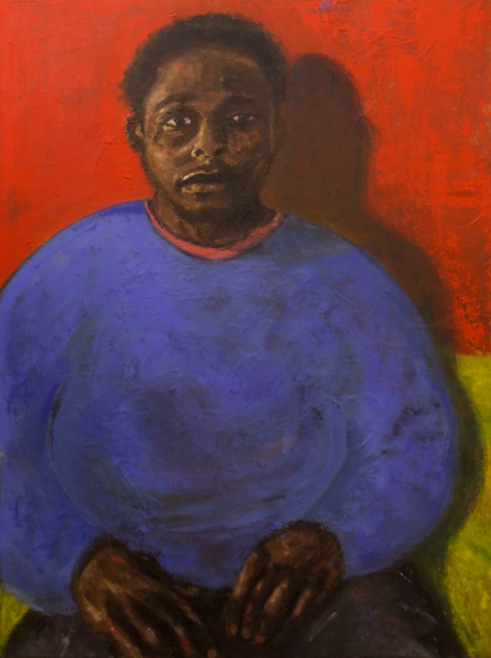 "Me vs. Me": 2025, 24"x30", oil paint, Canvas