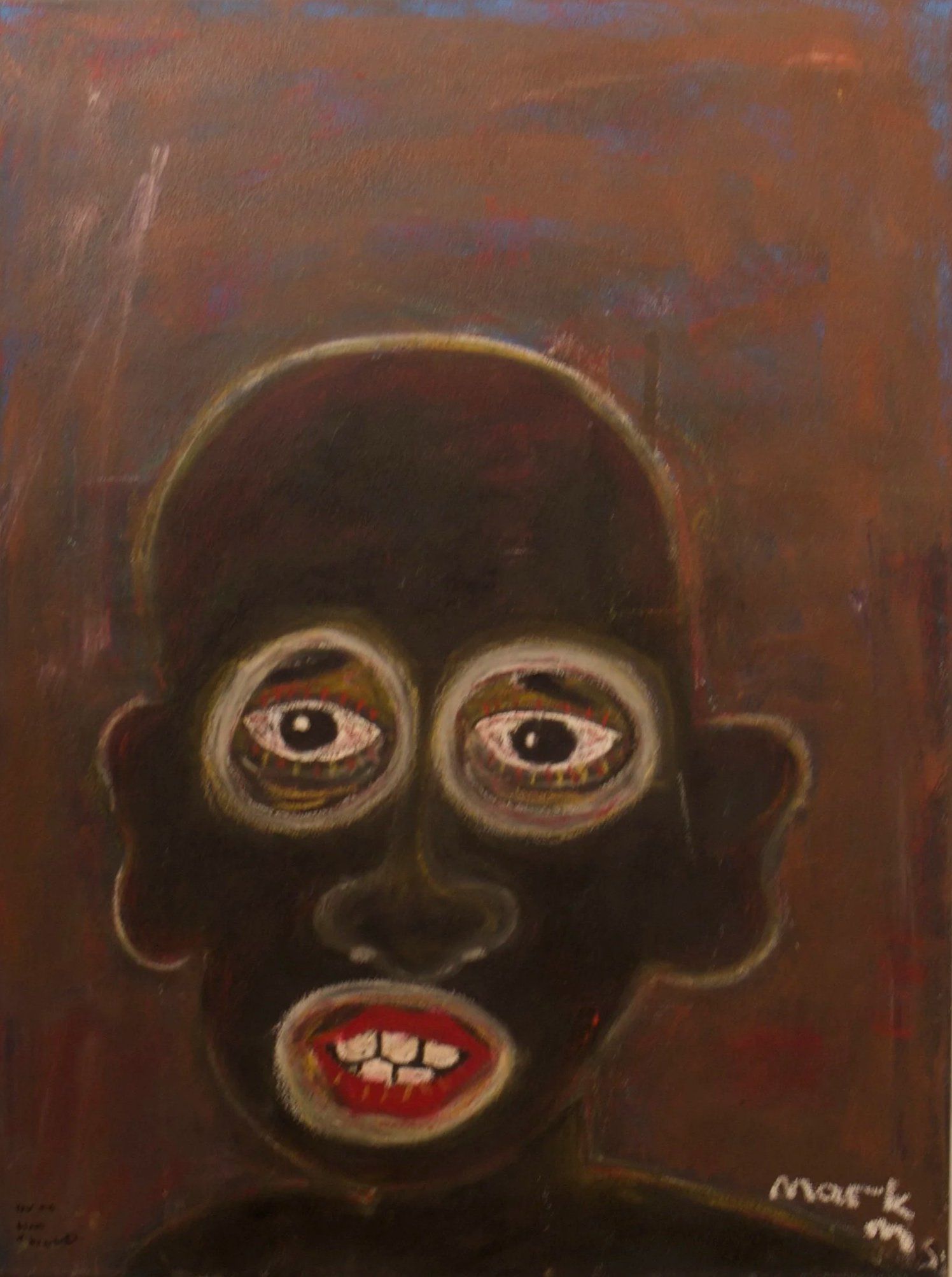 "The darker the berry": 2023, Oil paint/oil pastels, 16"x20", Canvas. 