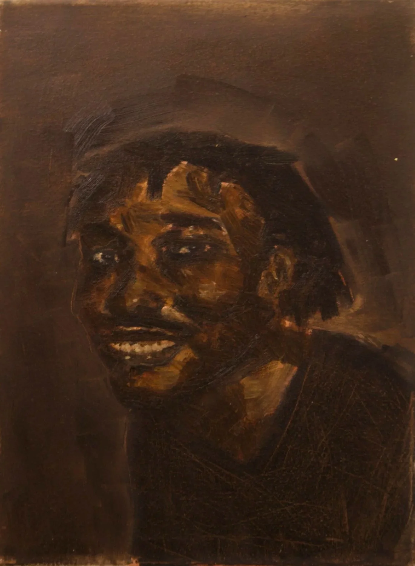 "Untitled self portrait": 2024, 12"x16", Oil paint, Canvas