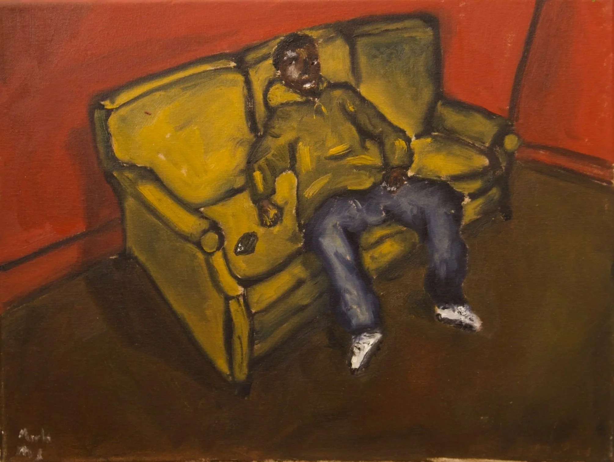 "Here I am (i)": 2024, 12"x16", Oil paint, Canvas