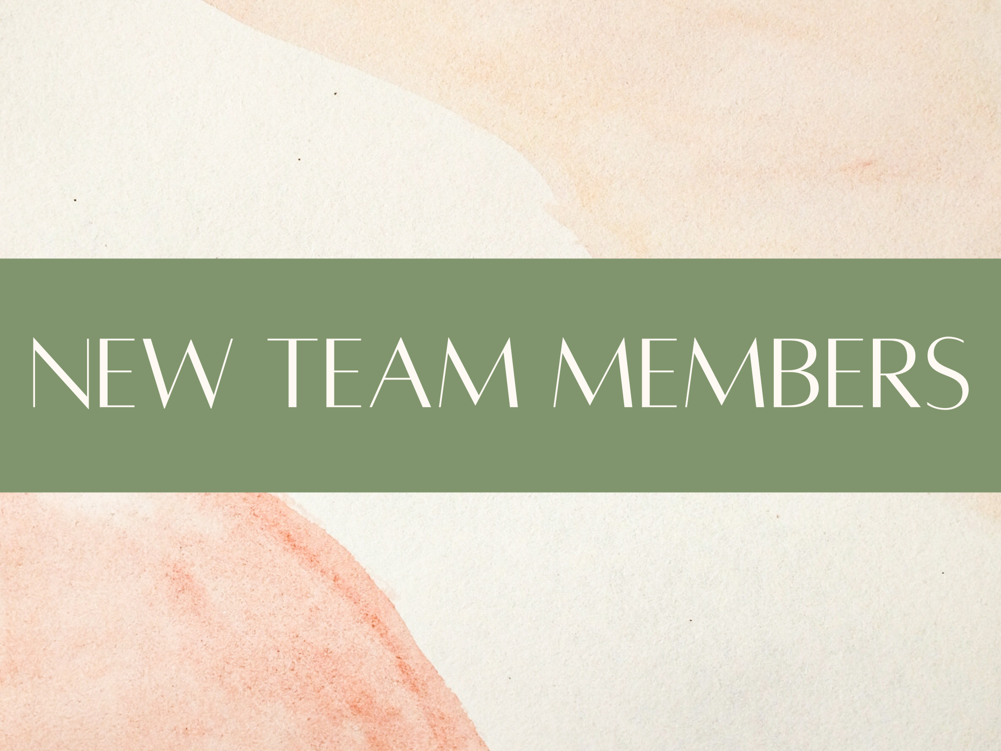 Welcome Two New Team Members!
